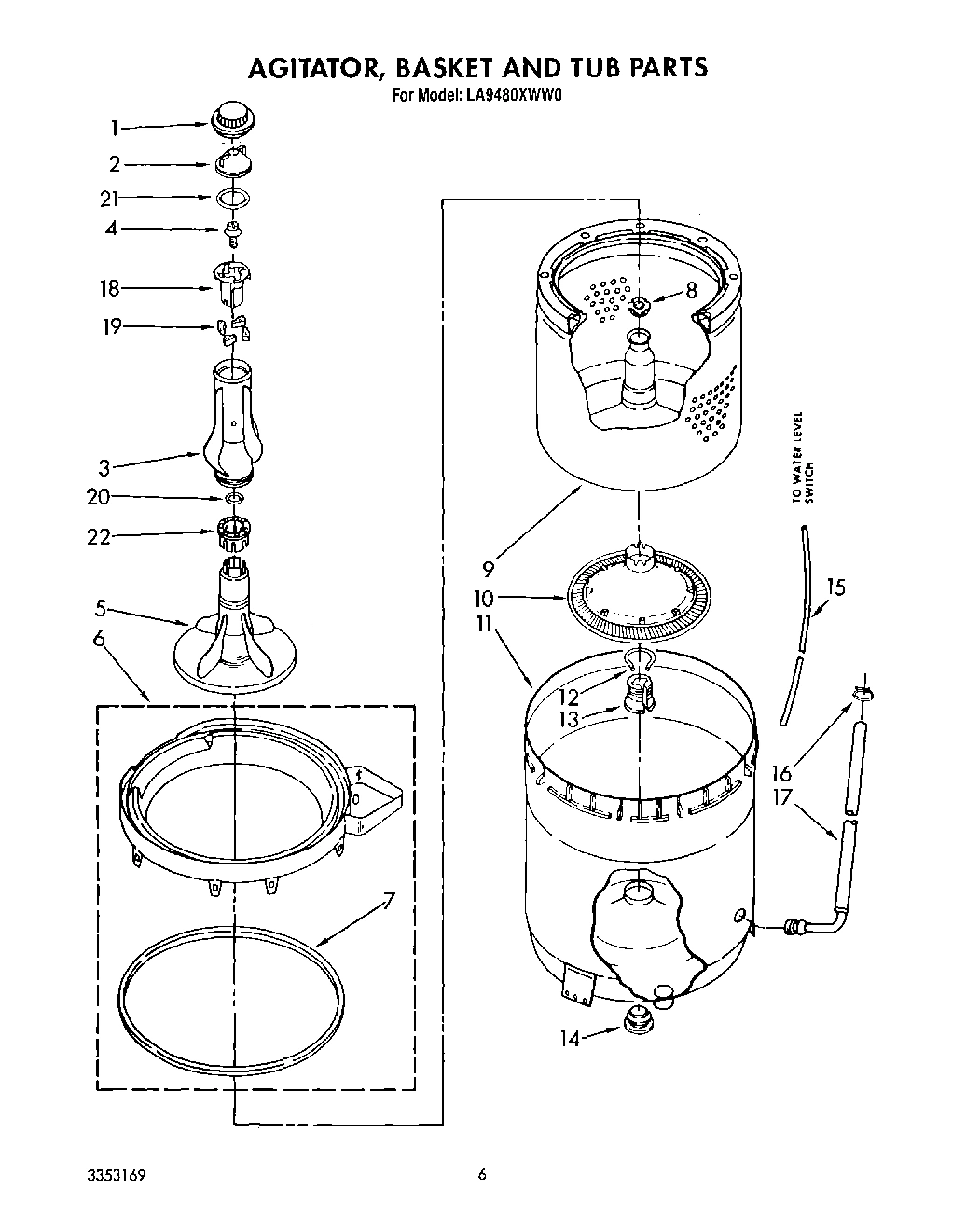 04 - AGITATOR, BASKET AND TUB