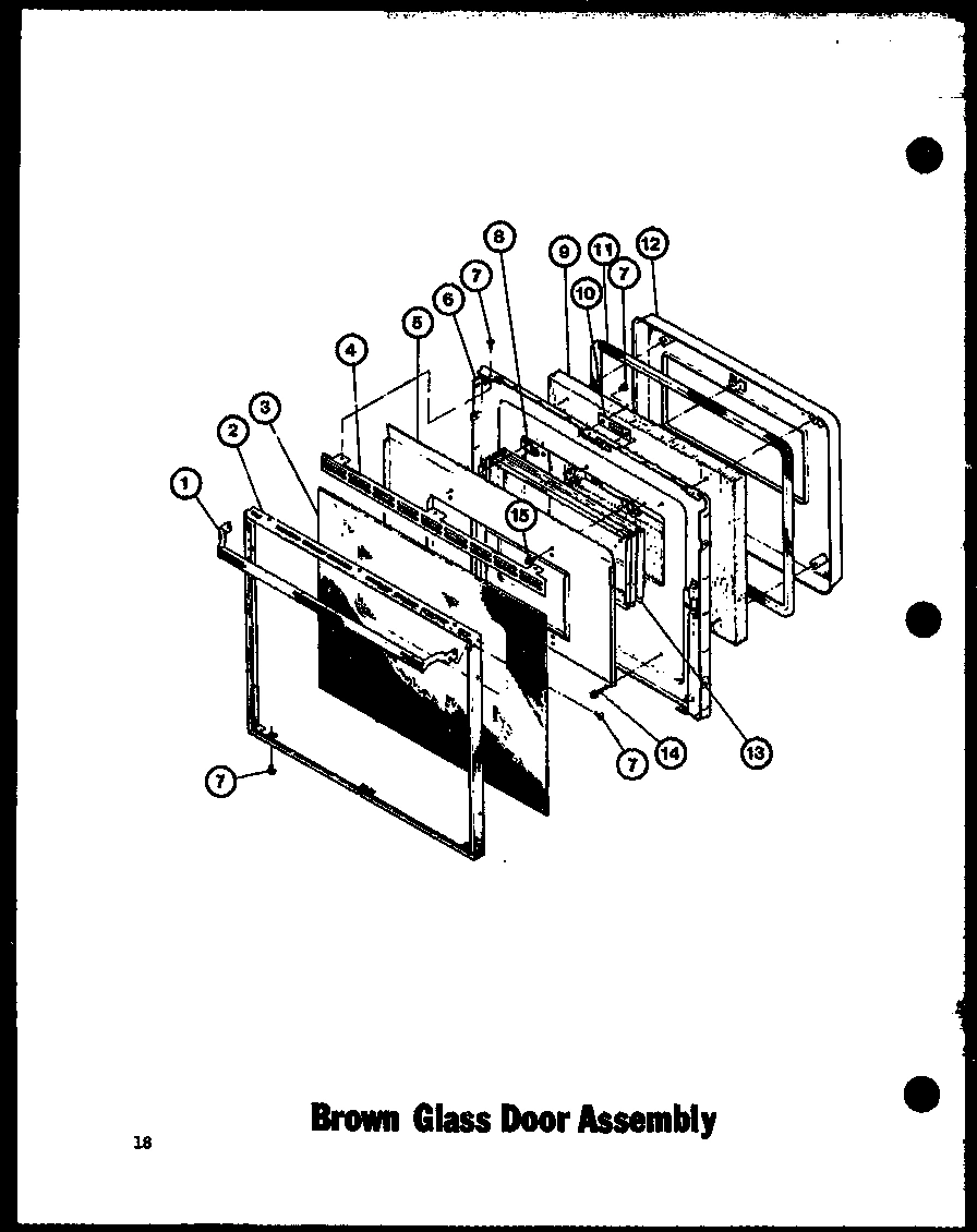 01 - BROWN GLASS DOOR ASSY