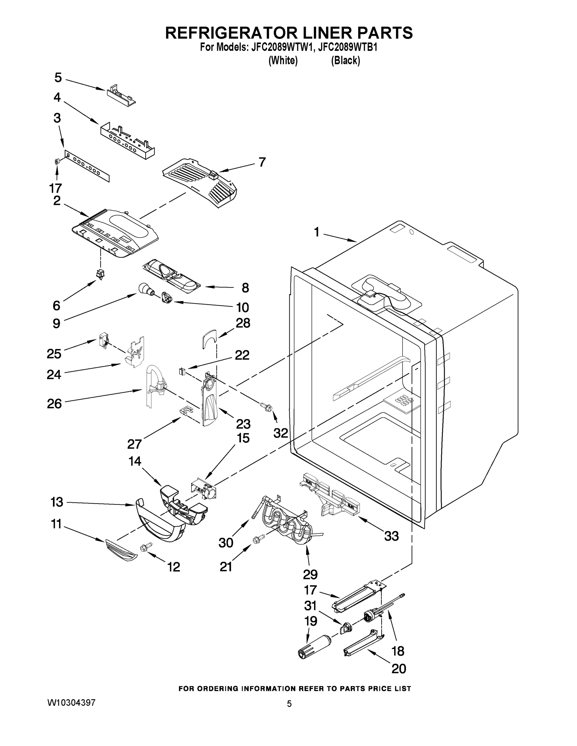 03 - REFRIGERATOR LINER PARTS