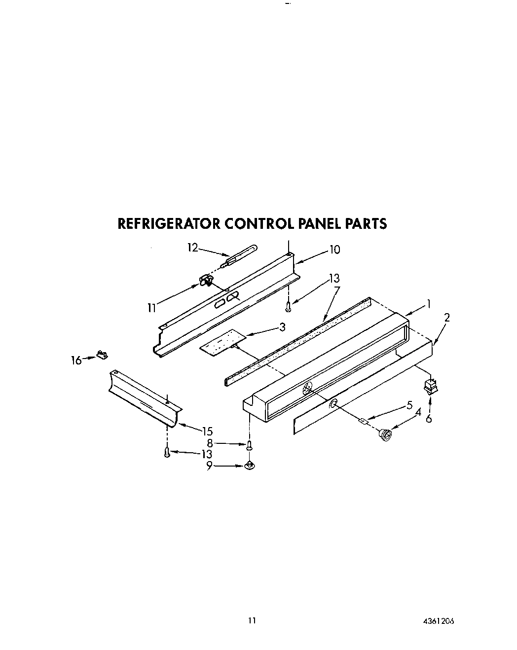 10 - REFRIGERATOR CONTROL PANEL