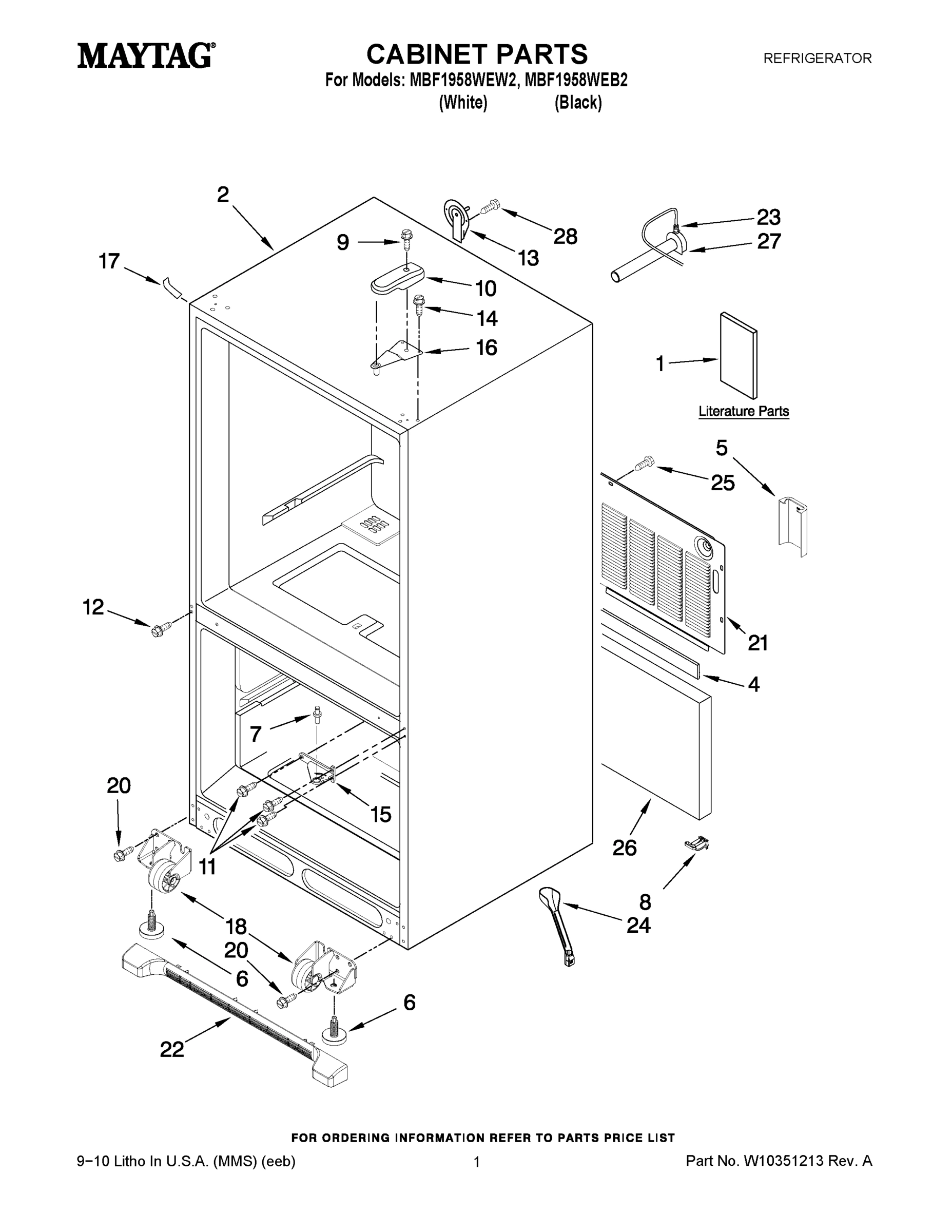 01 - CABINET PARTS