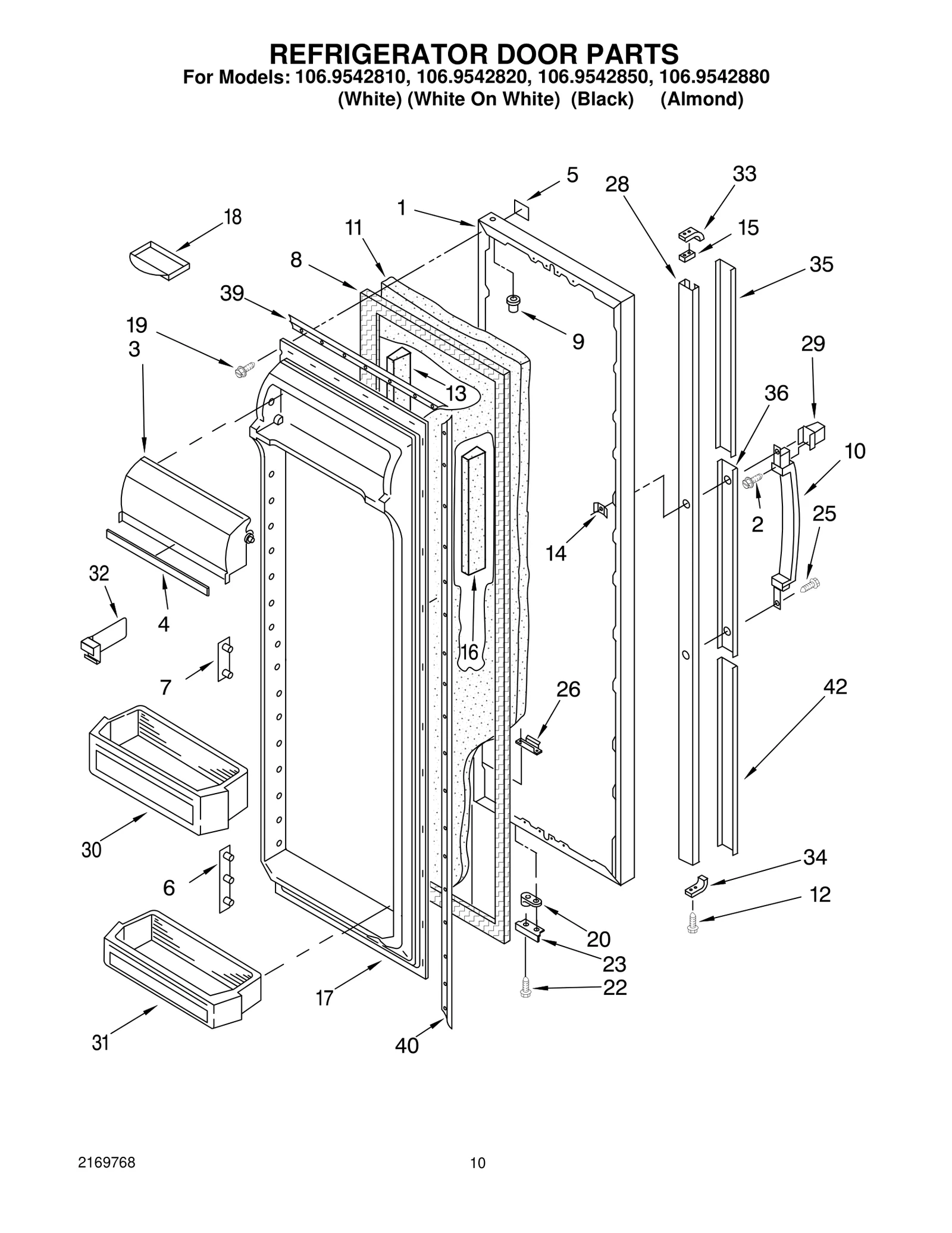 REFRIGERATOR DOOR PARTS