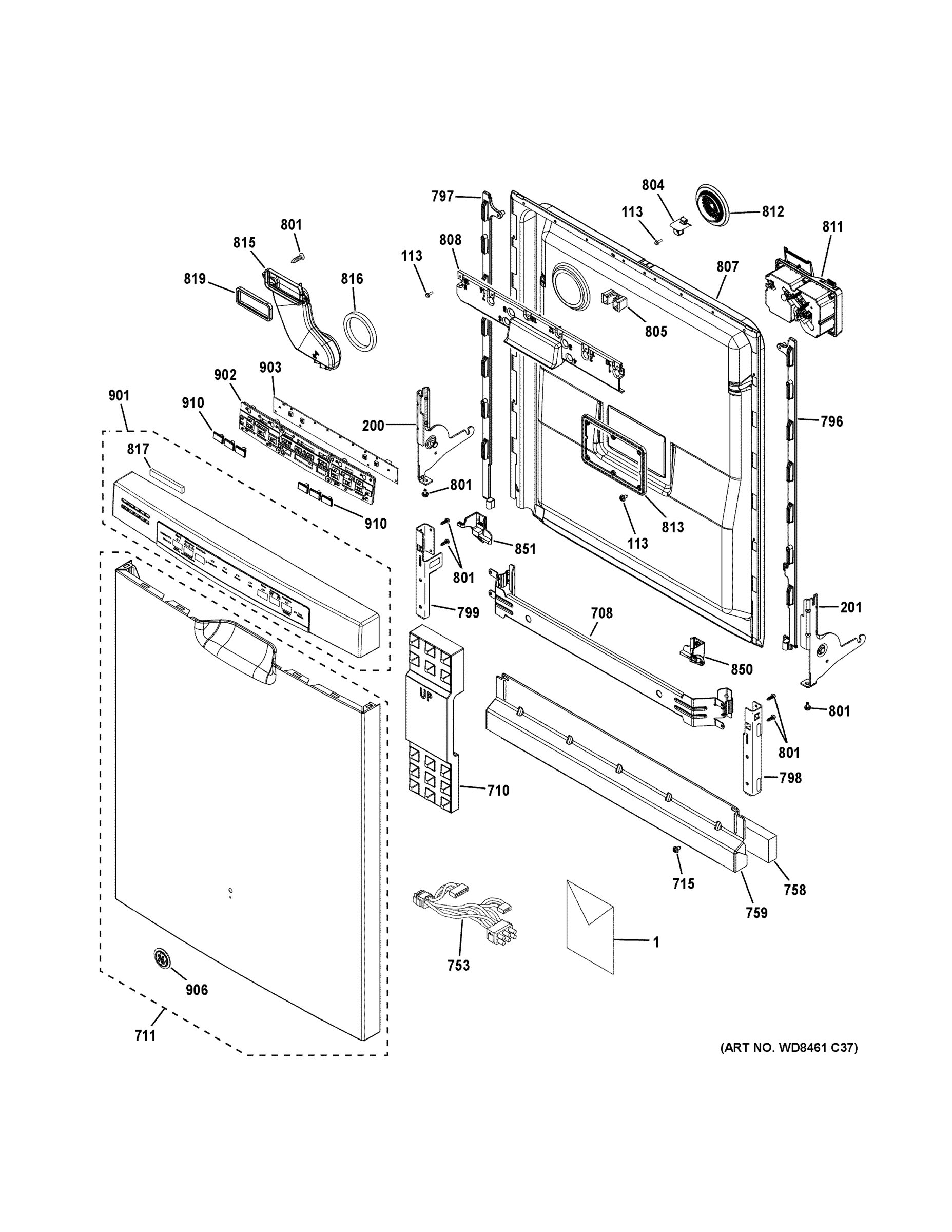 ESCUTCHEON & DOOR ASSEMBLY