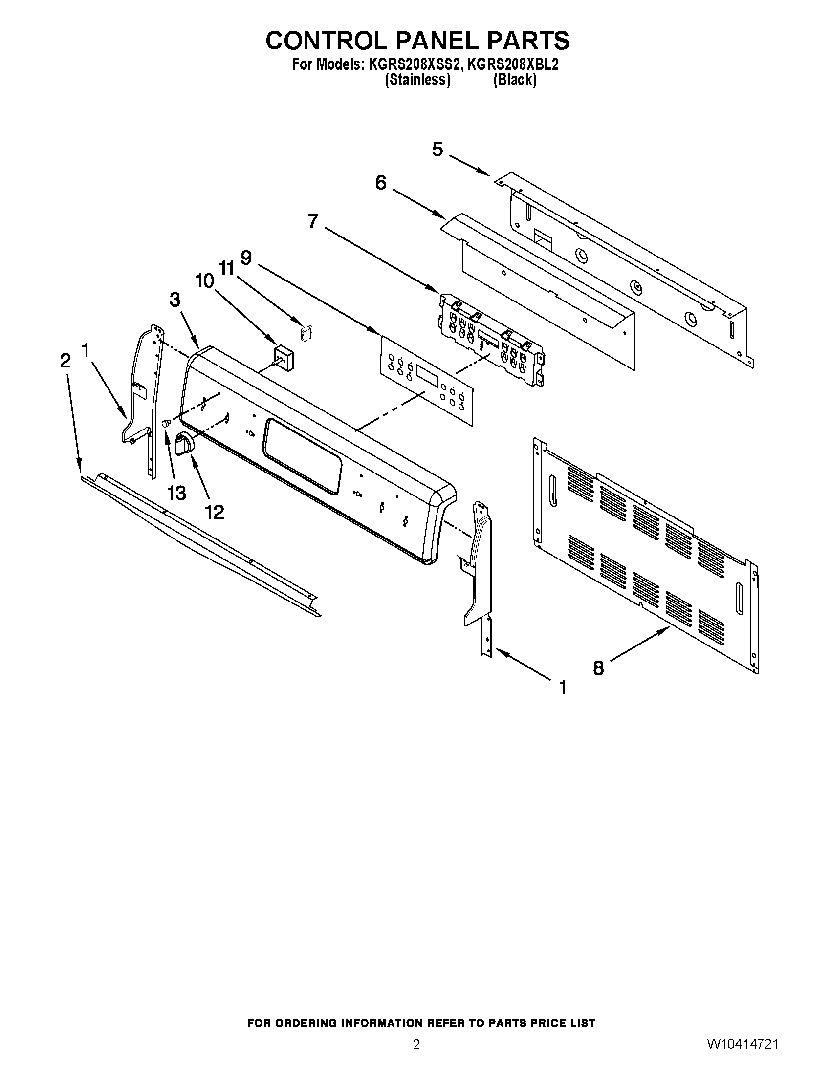 02 - CONTROL PANEL PARTS