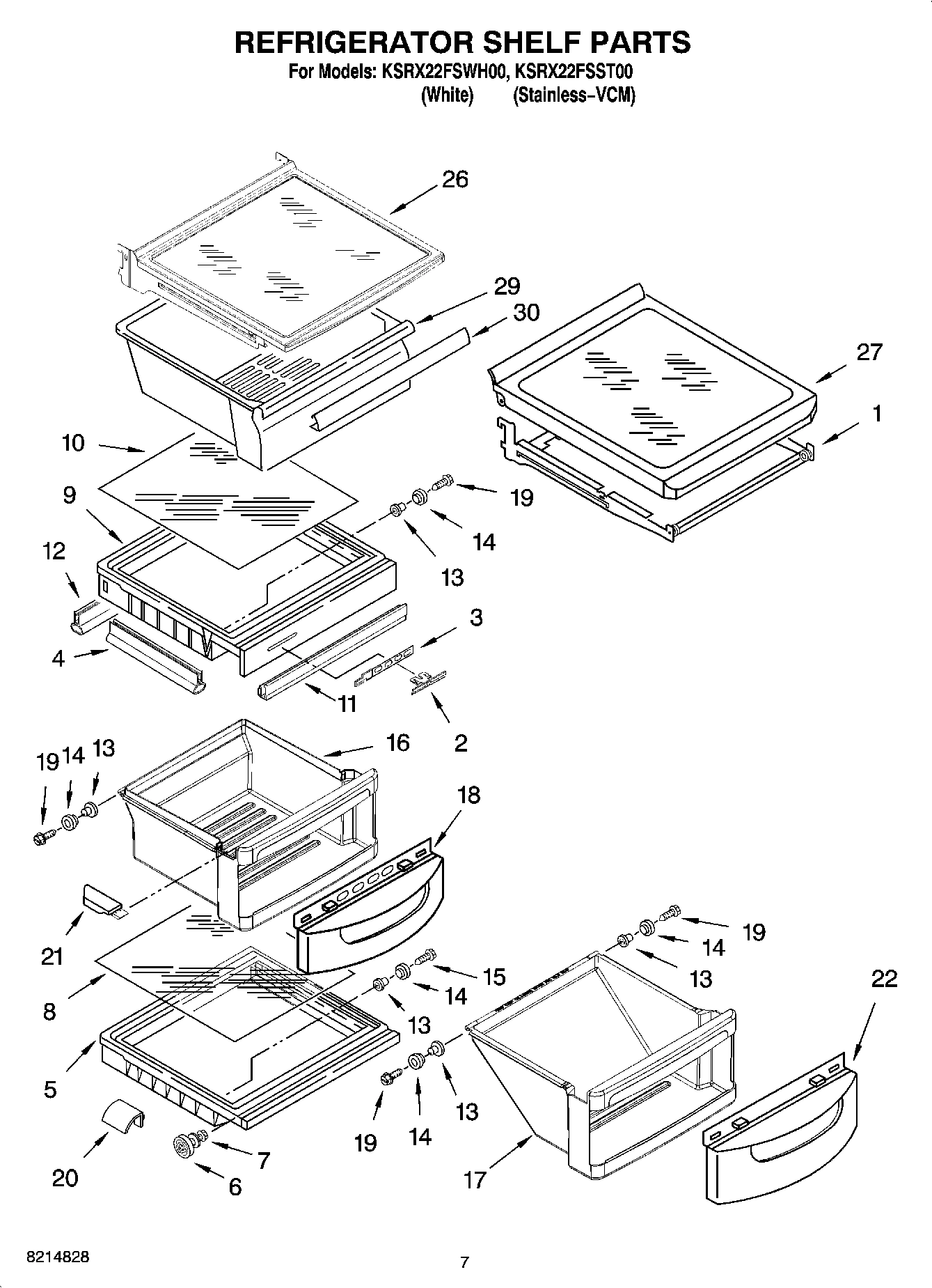 05 - REFRIGERATOR SHELF PARTS