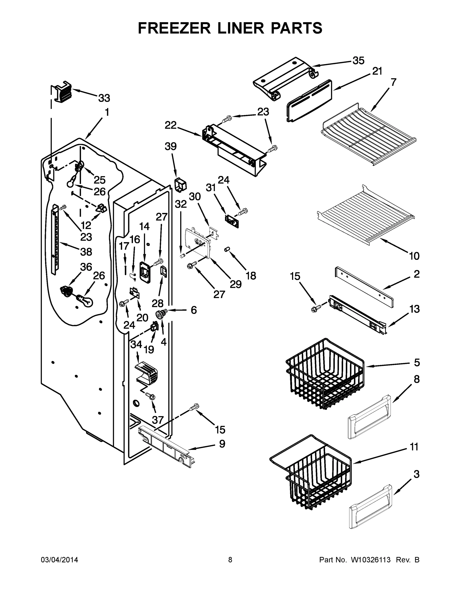 05 - FREEZER LINER PARTS