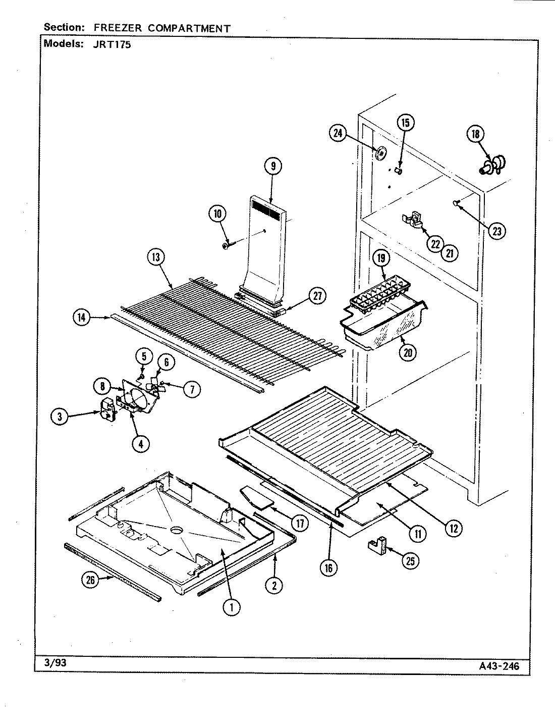 01 - FREEZER COMPARTMENT (B/M DJ24A)