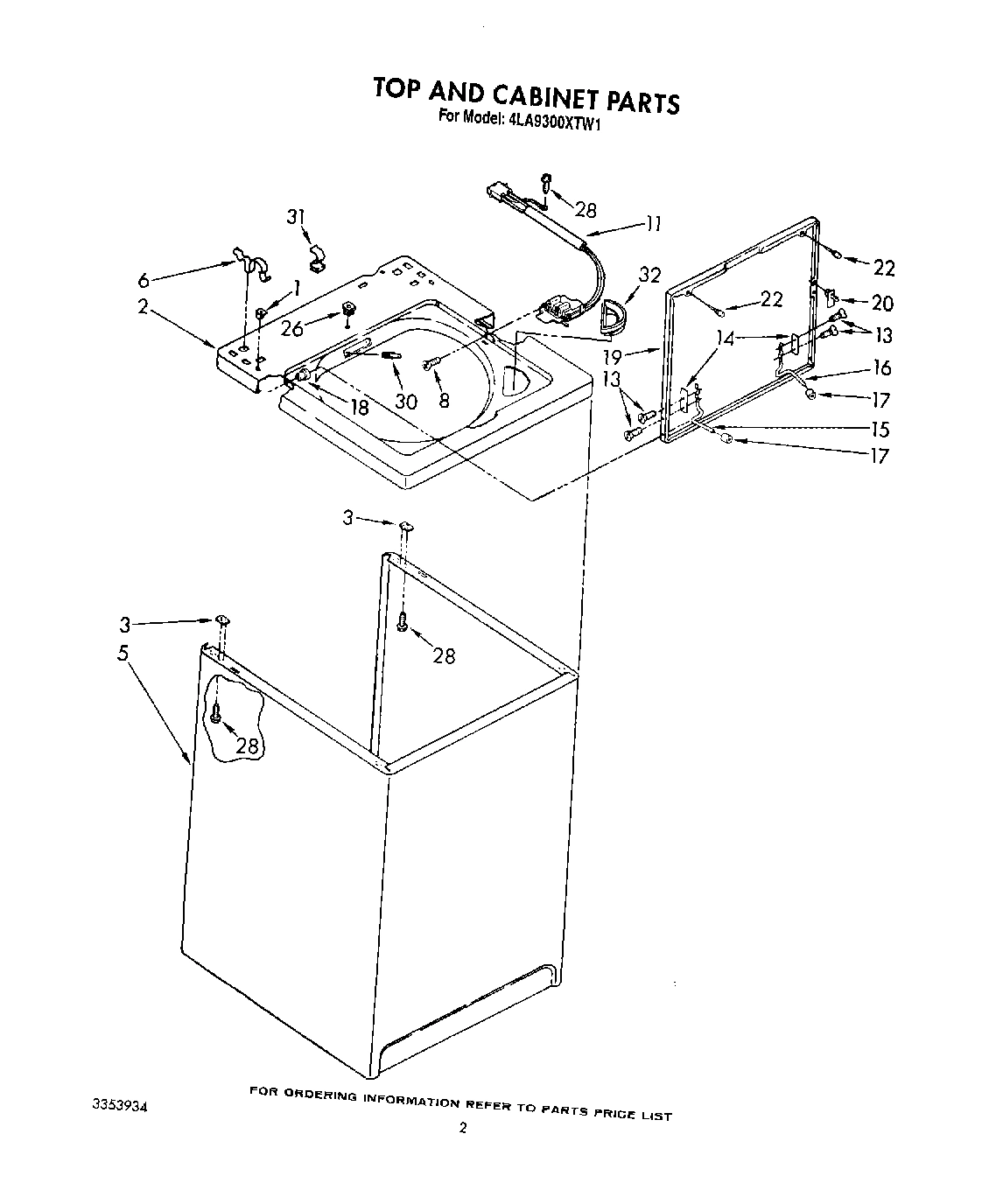02 - TOP AND CABINET, LIT/OPTIONAL
