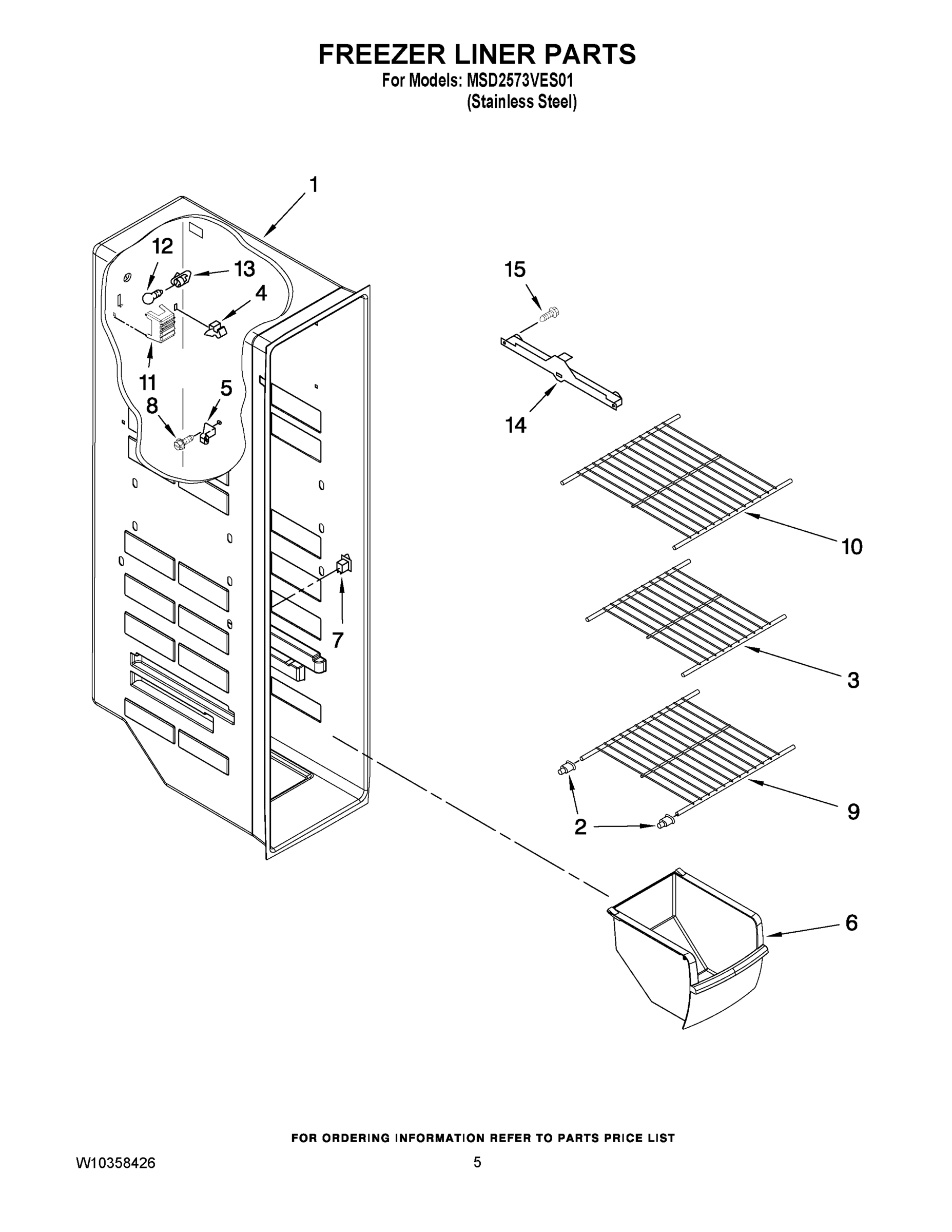 04 - FREEZER LINER PARTS