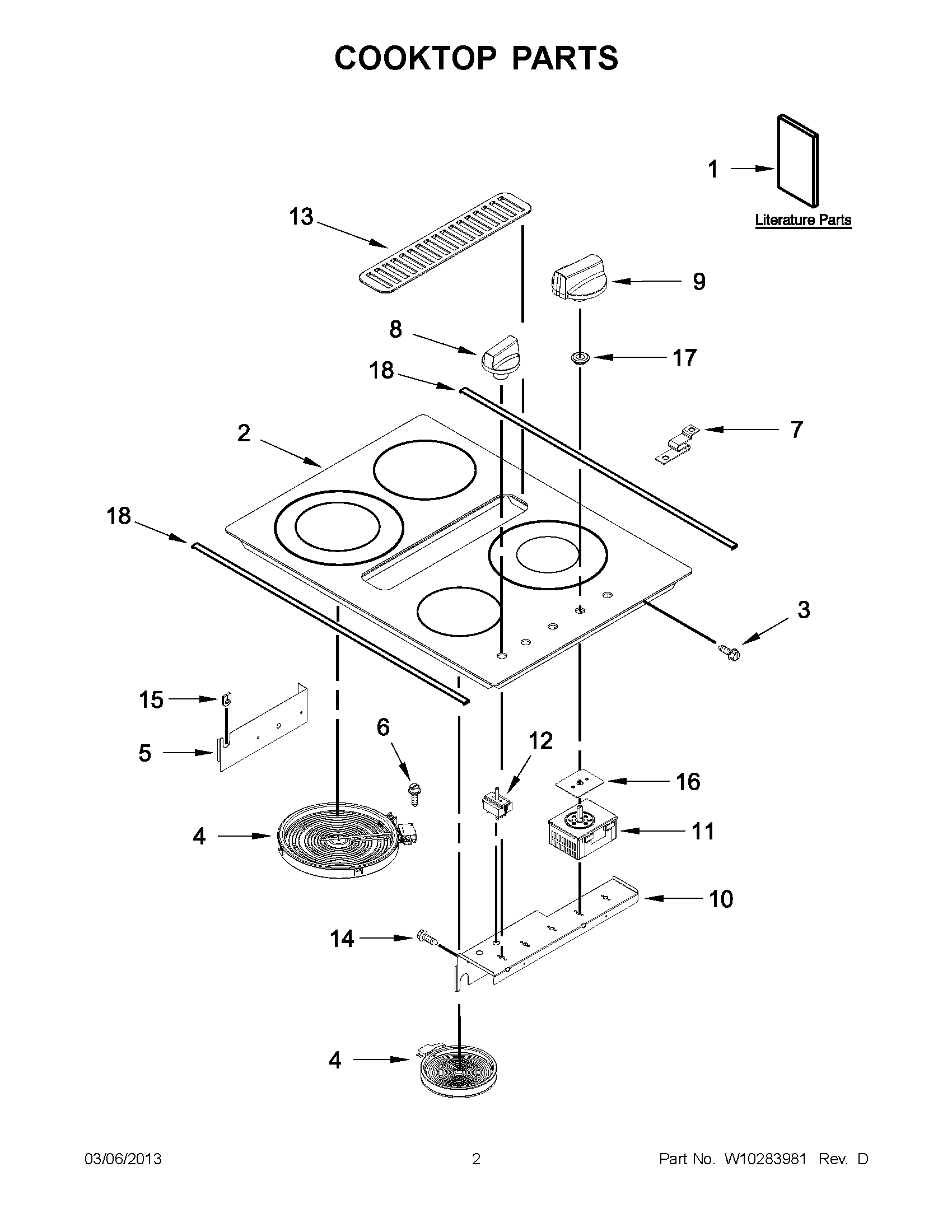 01 - COOKTOP PARTS