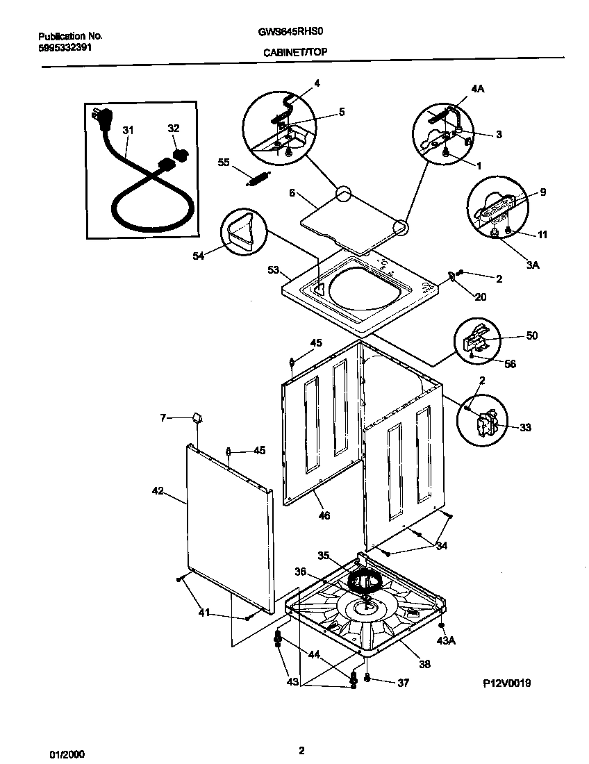 02 - P12V0019 WSHR CAB,TOP