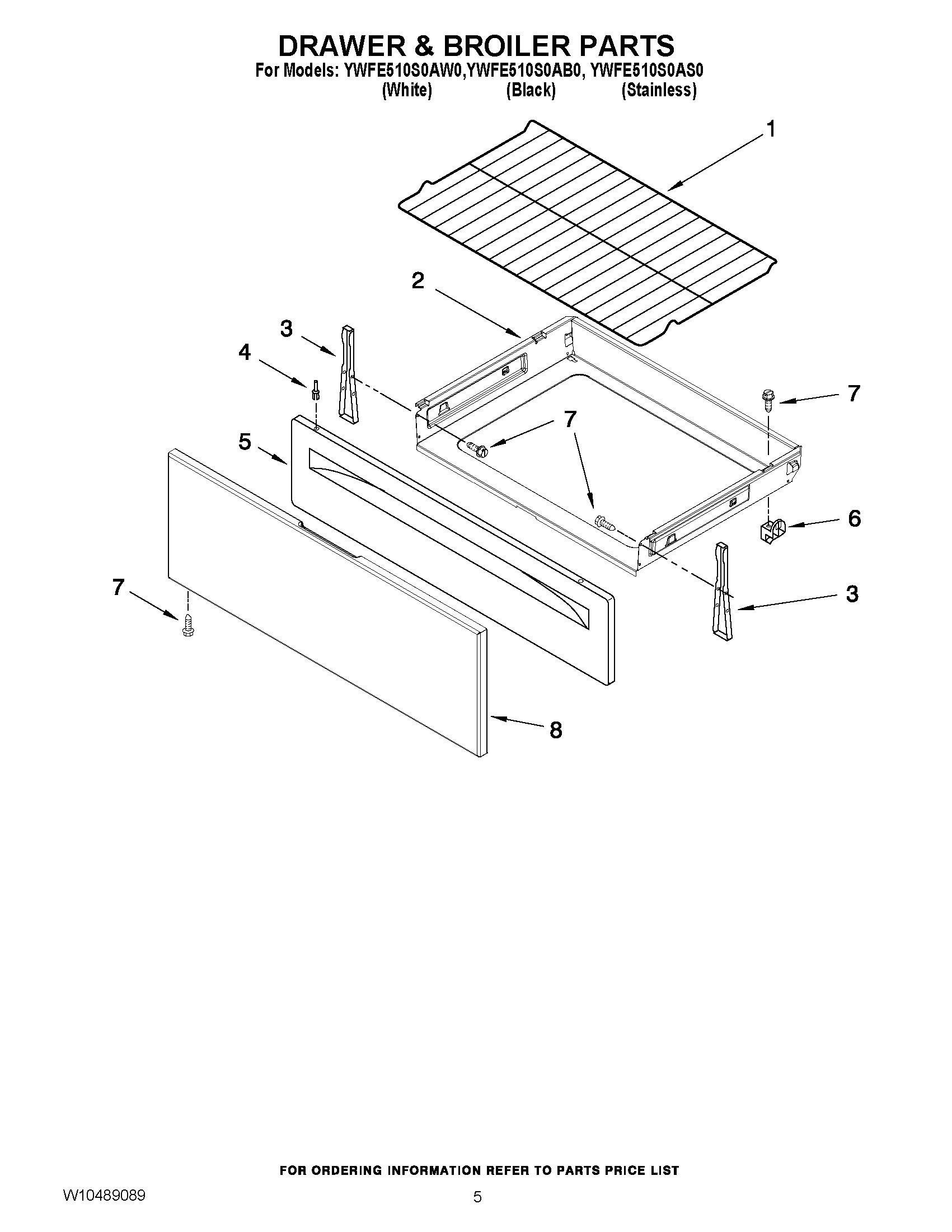 04 - DRAWER & BROILER PARTS
