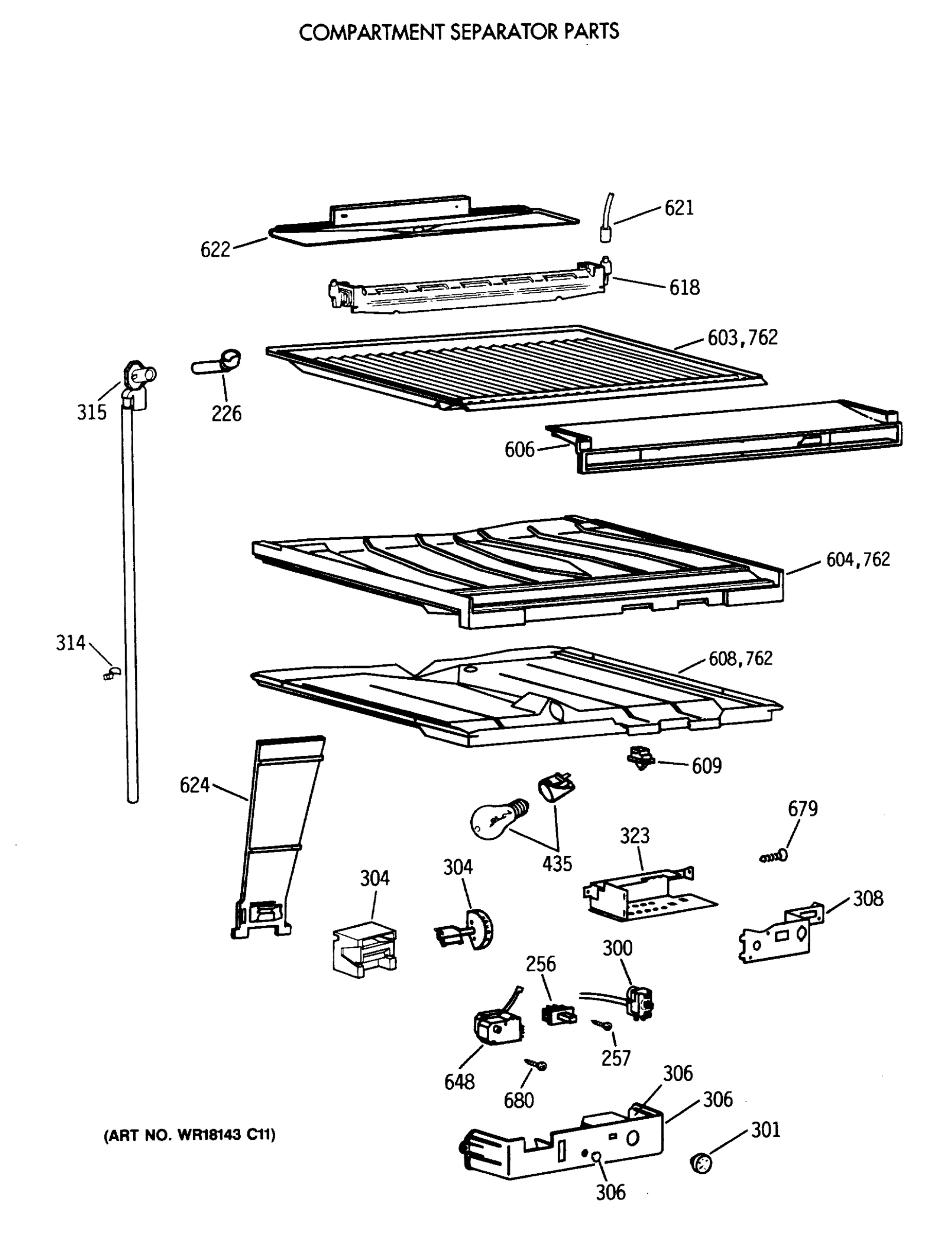 COMPARTMENT SEPARATOR PARTS