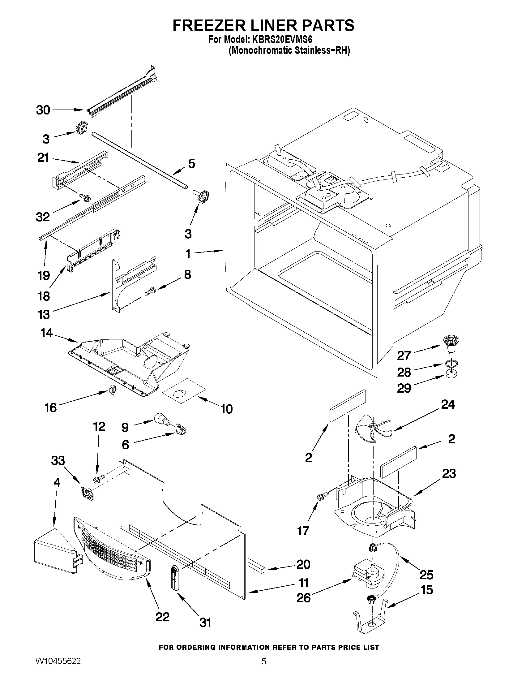 03 - FREEZER LINER PARTS
