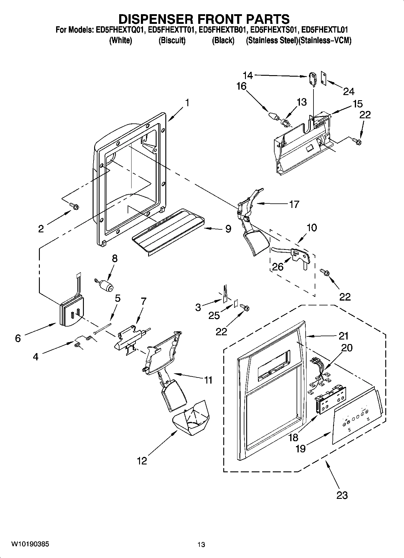 08 - DISPENSER FRONT PARTS
