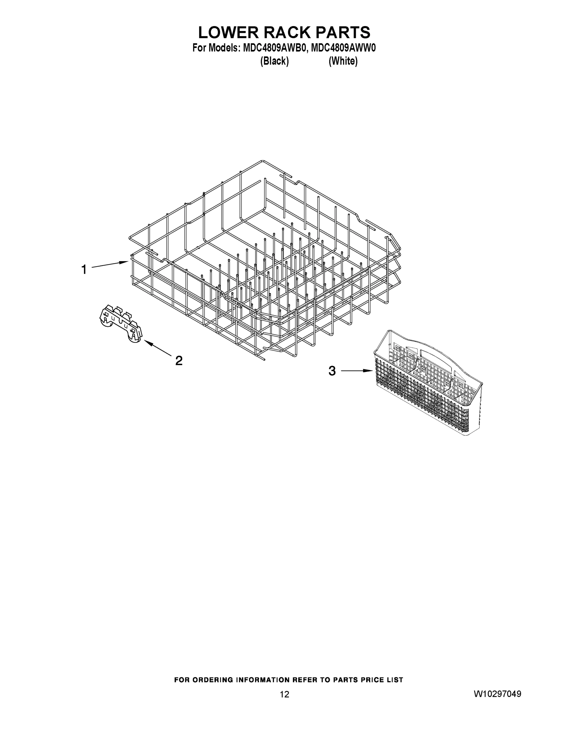 10 - LOWER RACK PARTS