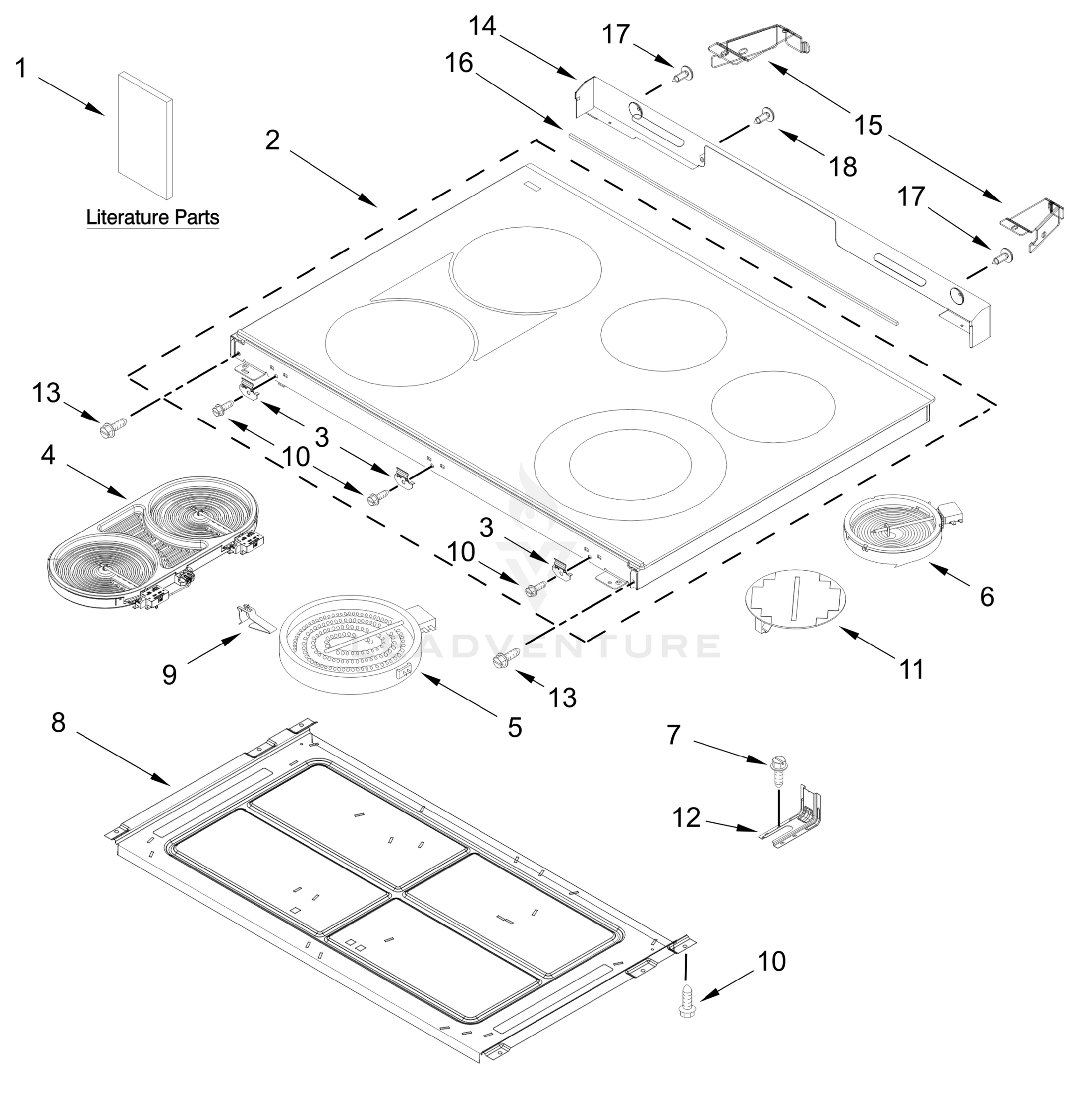 COOKTOP PARTS