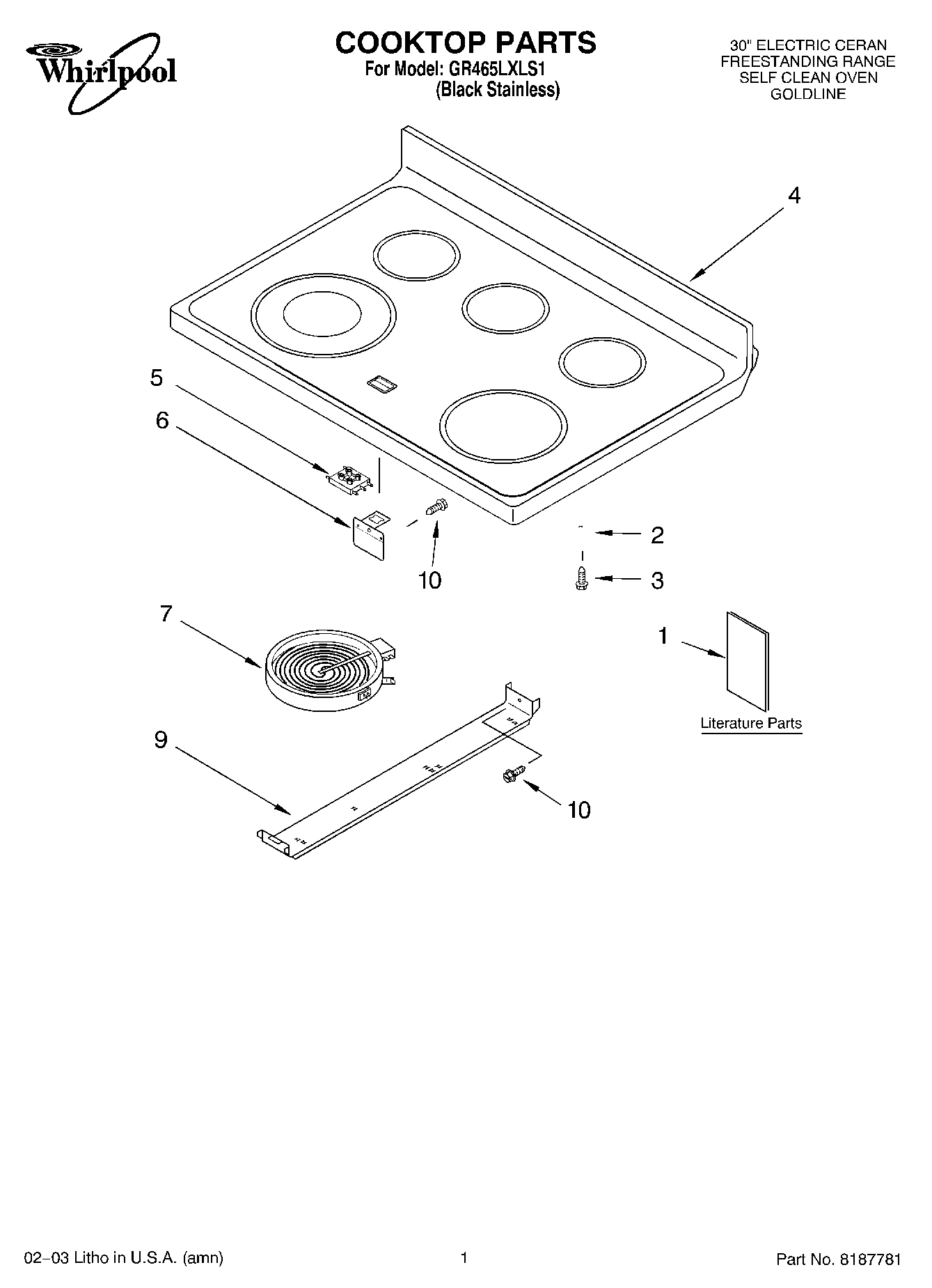 01 - COOKTOP PARTS