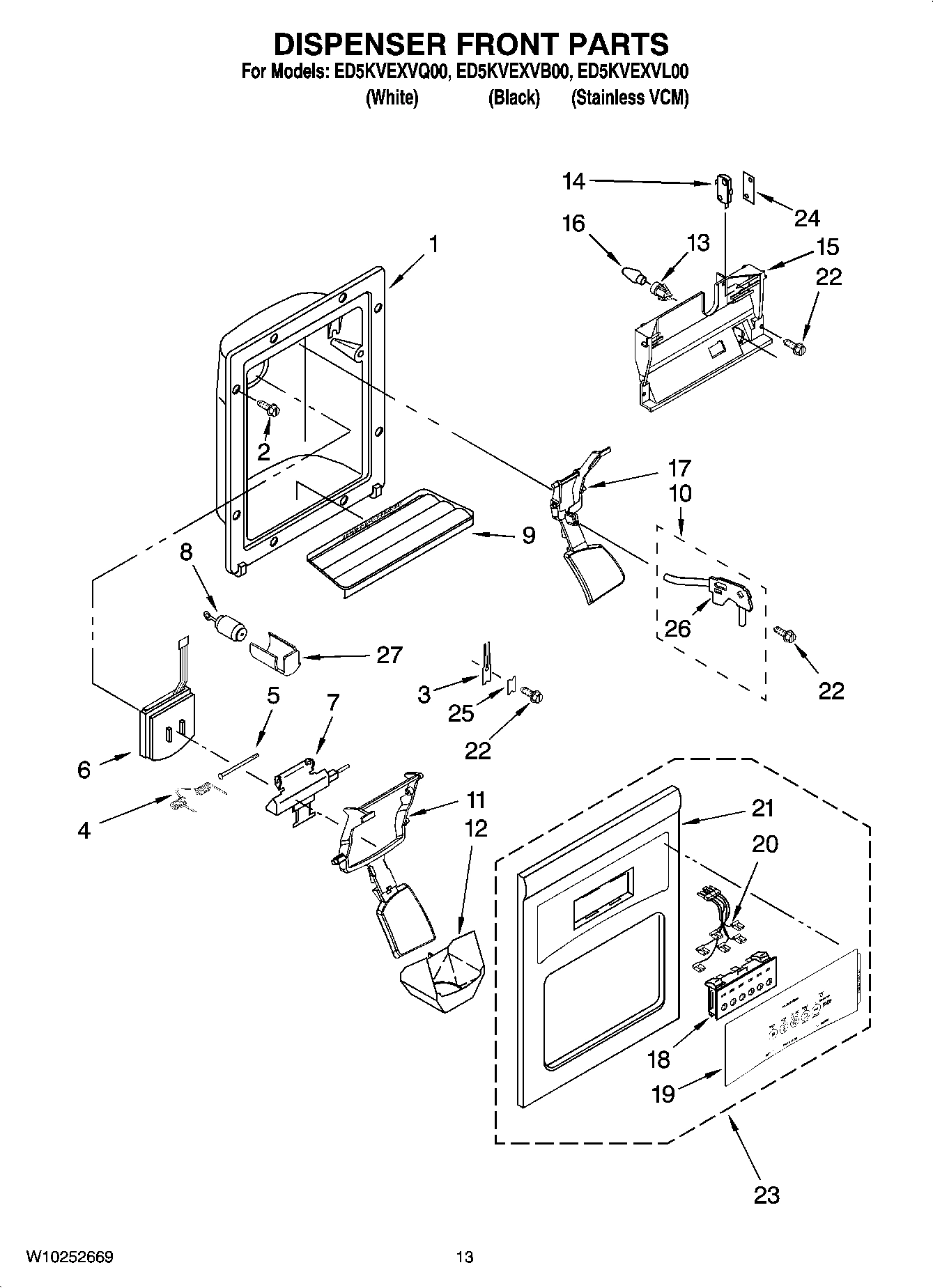 08 - DISPENSER FRONT PARTS