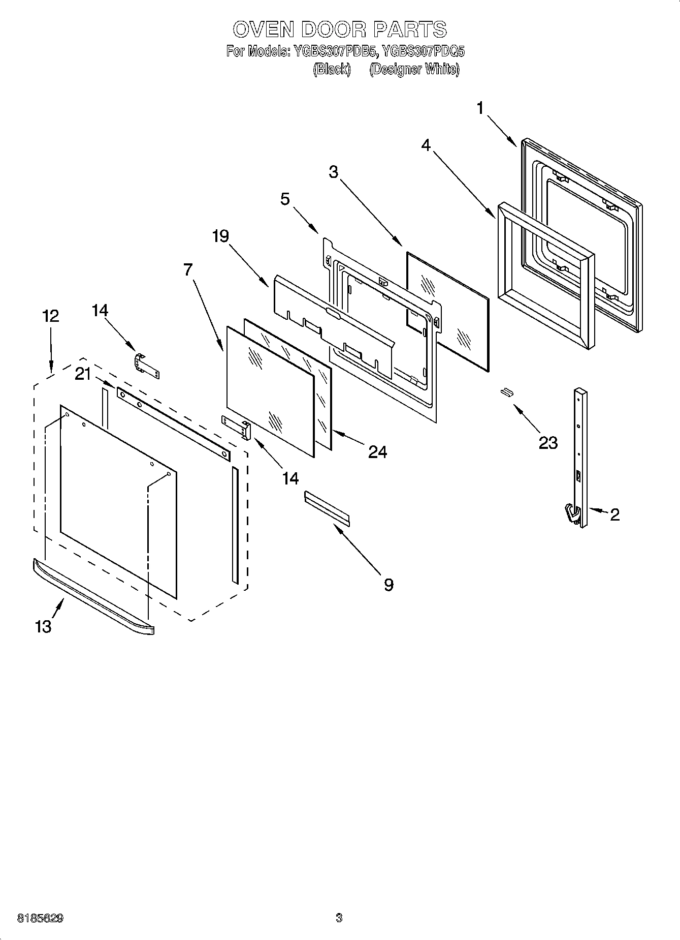 02 - OVEN DOOR PARTS