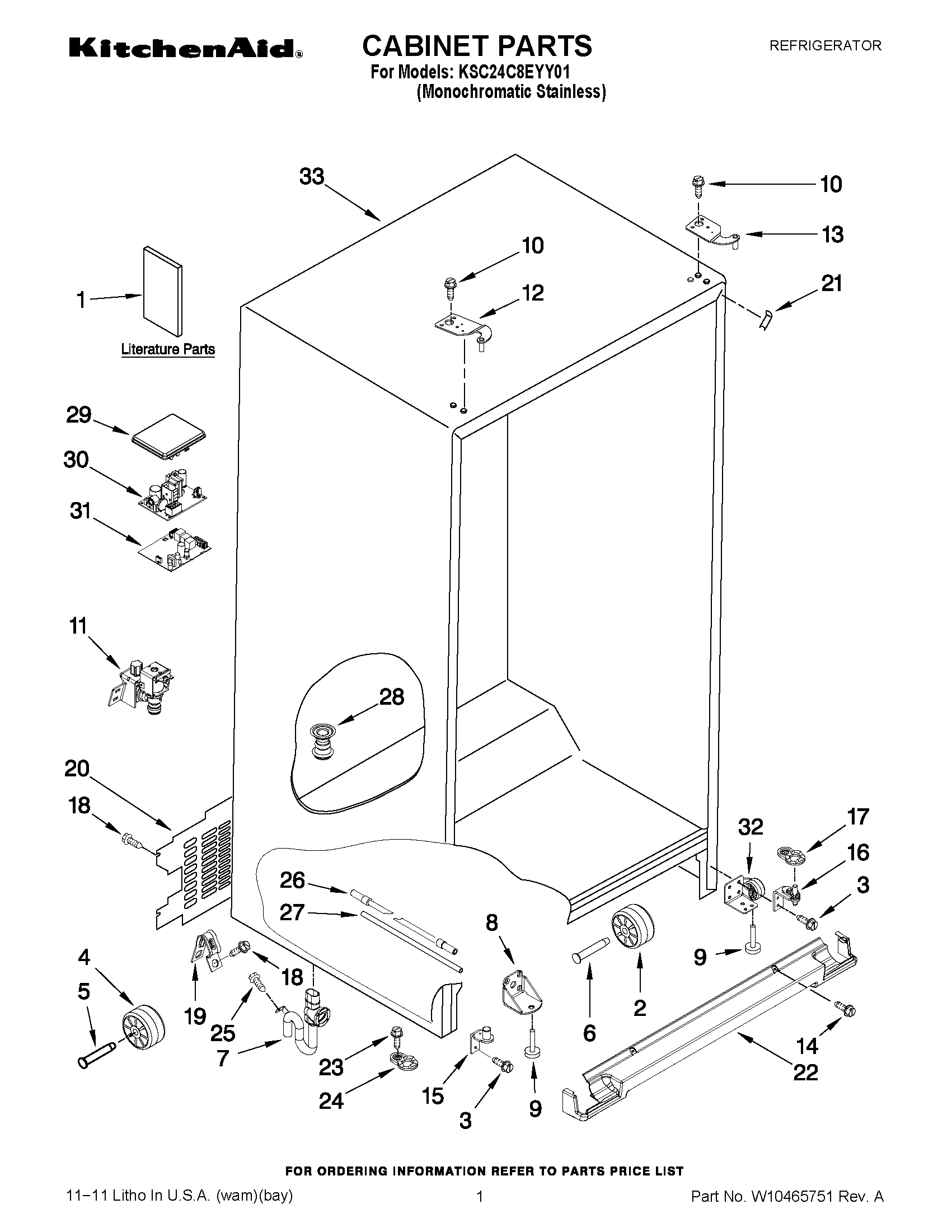 01 - CABINET PARTS