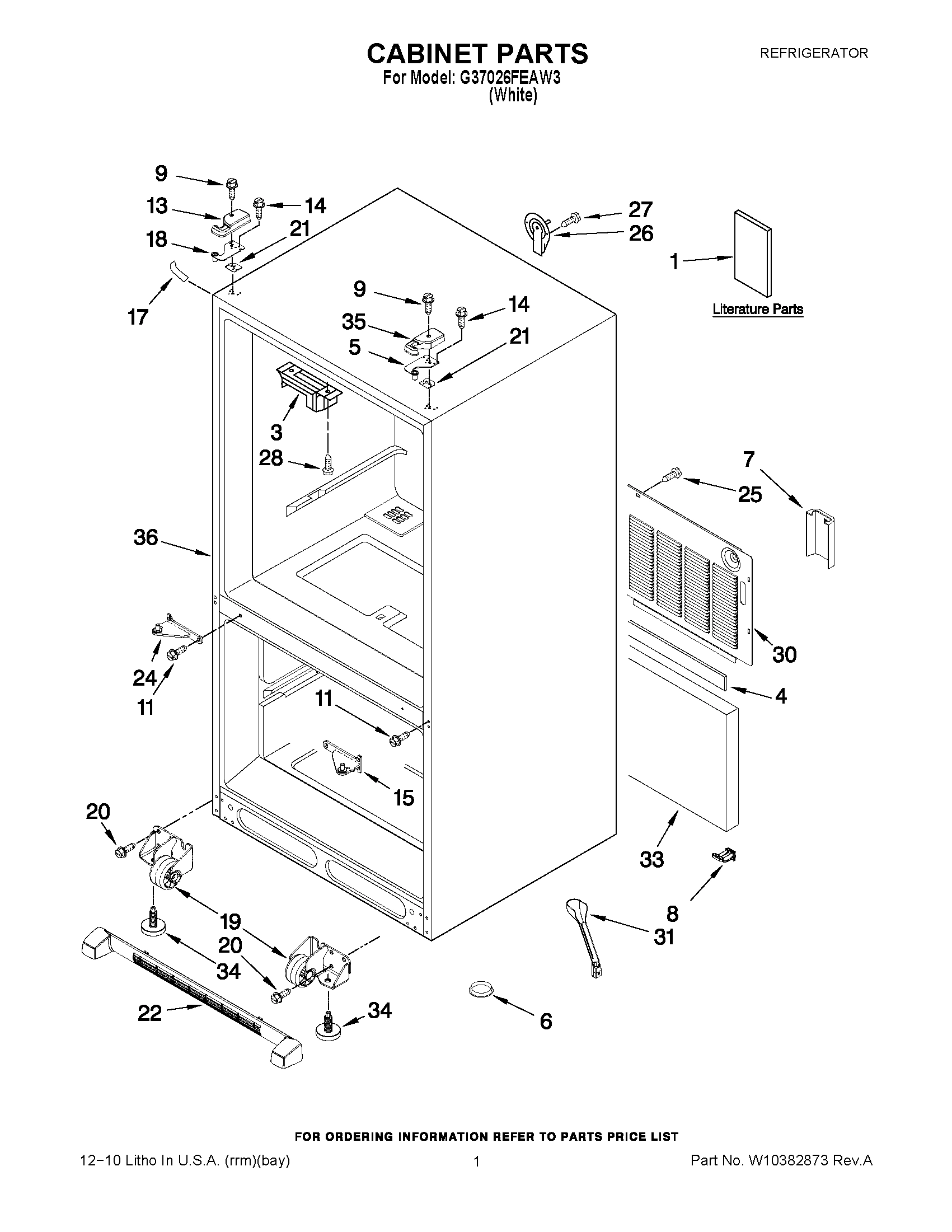 01 - CABINET PARTS