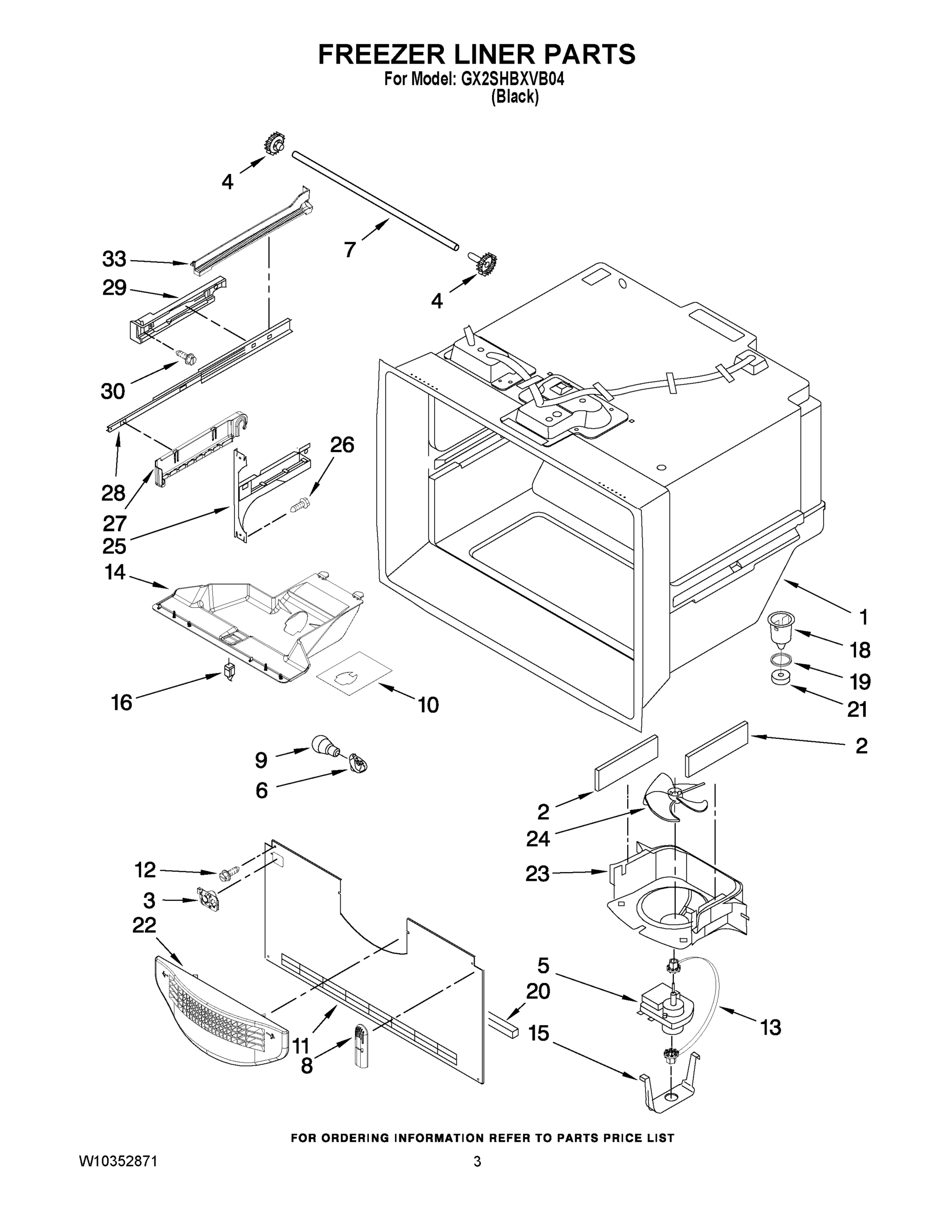 02 - FREEZER LINER PARTS