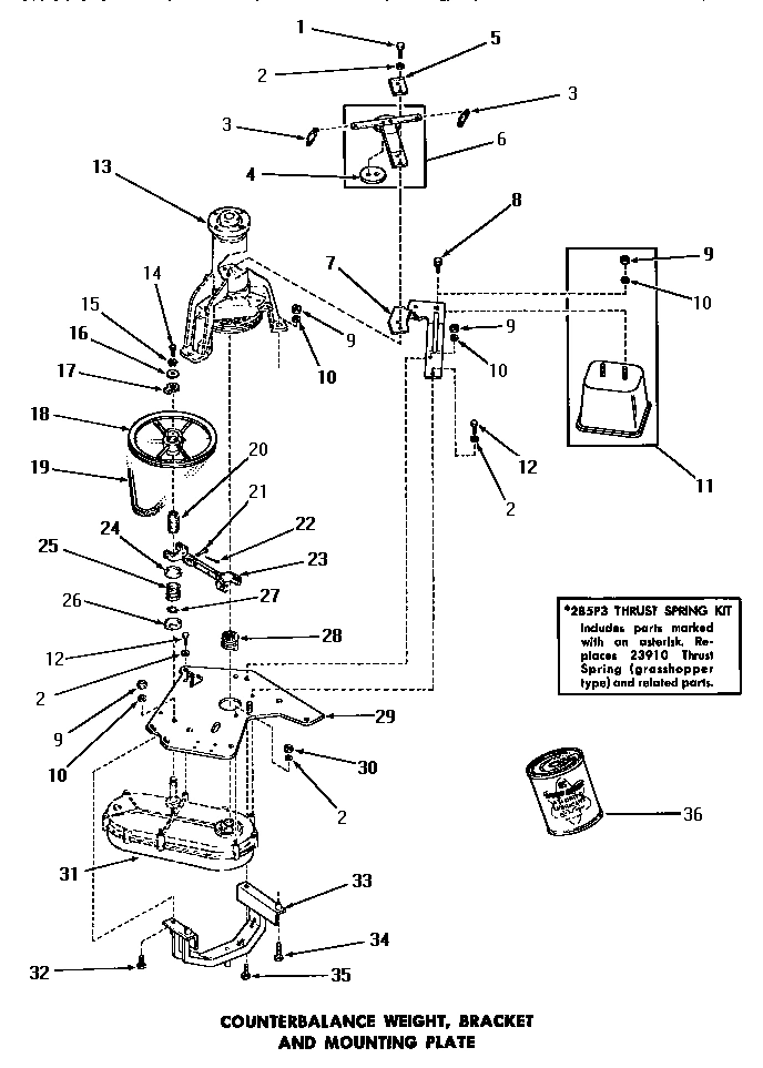 15 - COUNTERBALANCE WEIGHT, BRKT & MTG PLATE
