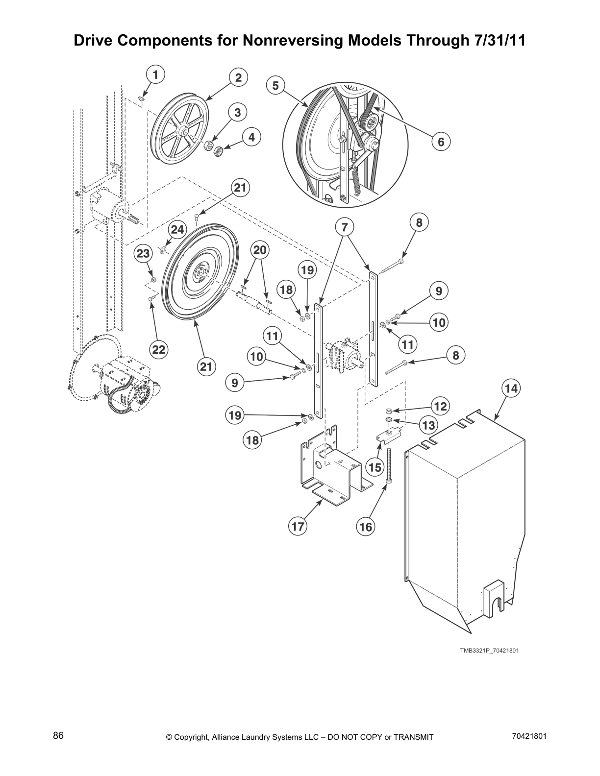Drive Components for Nonreversing Models Through 7/31/11
