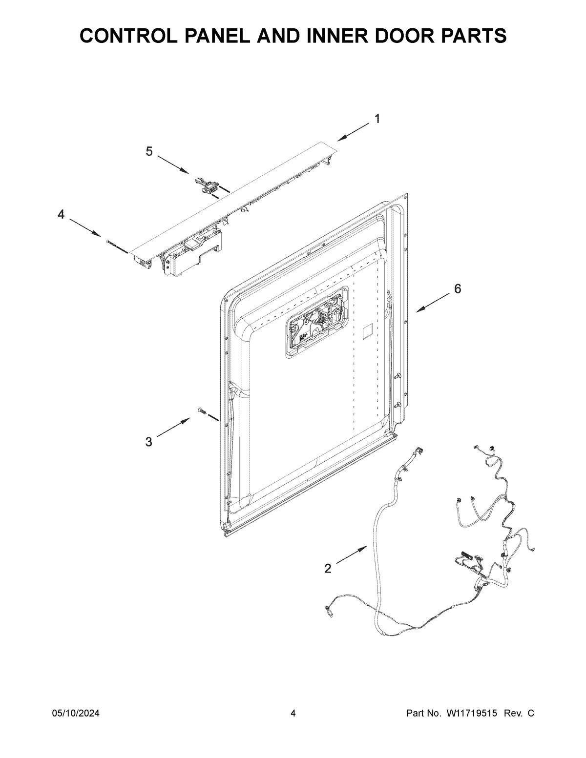 03 - CONTROL PANEL AND INNER DOOR PARTS