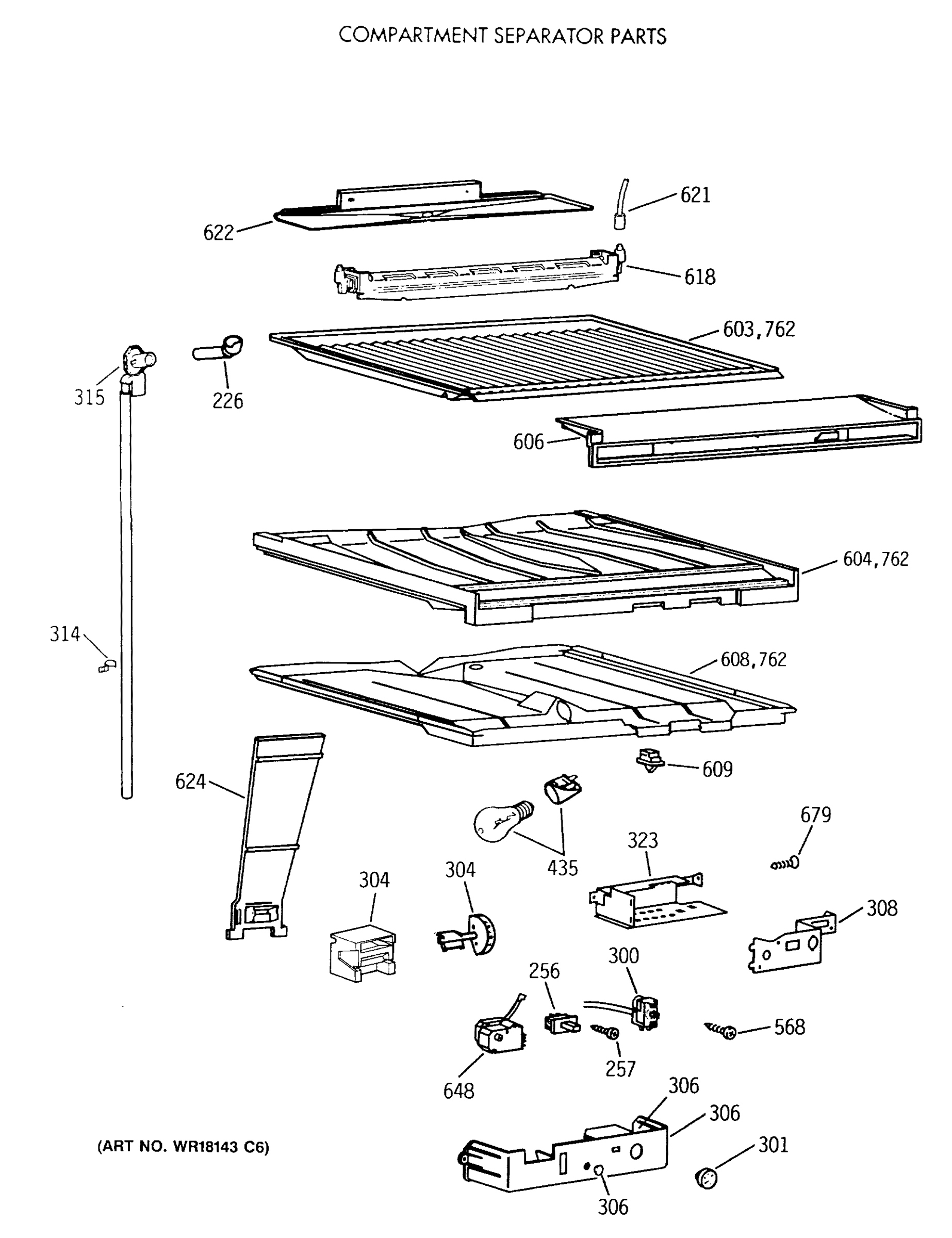 COMPARTMENT SEPARATOR PARTS