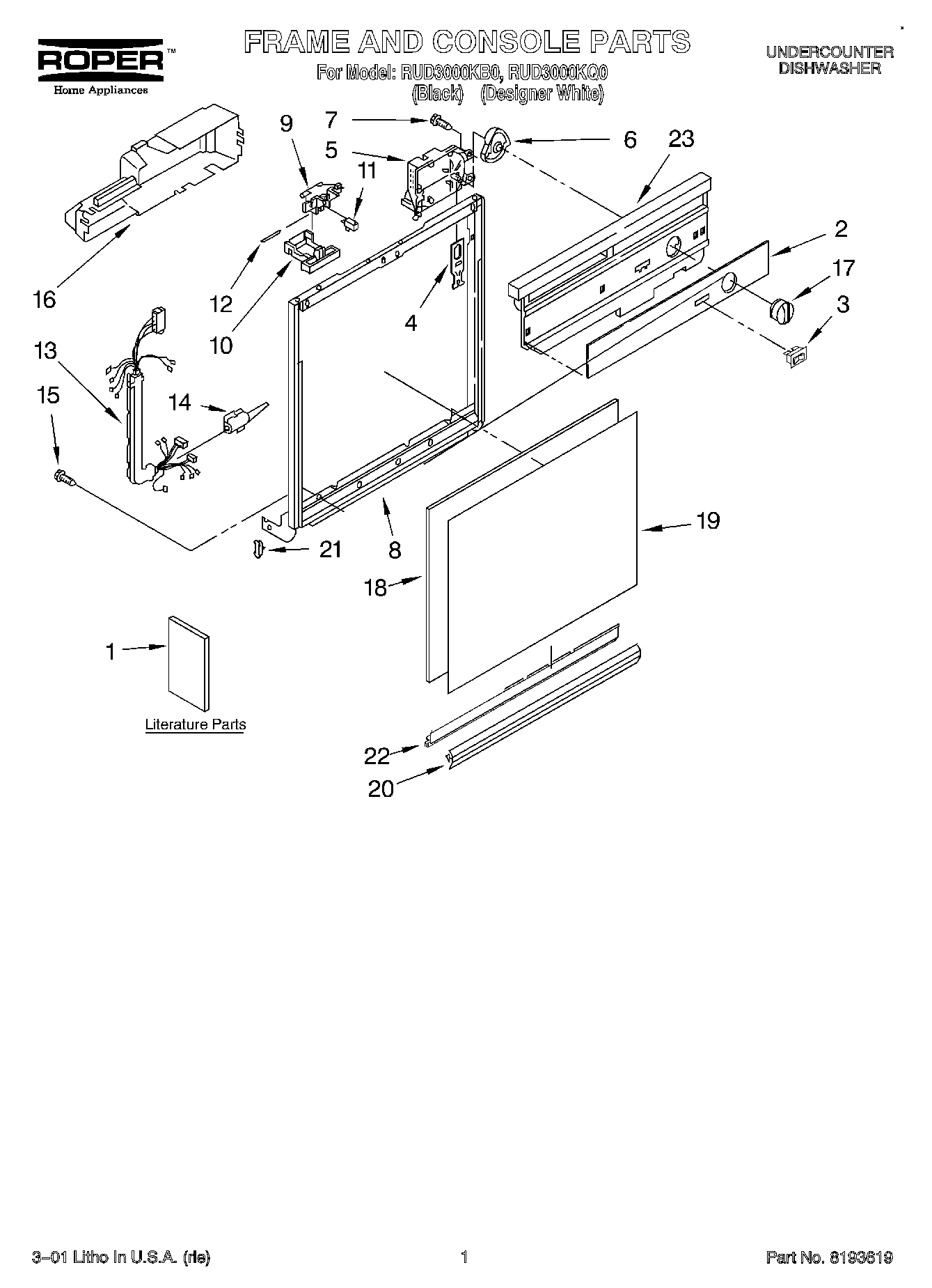 01 - FRAME AND CONSOLE, LITERATURE