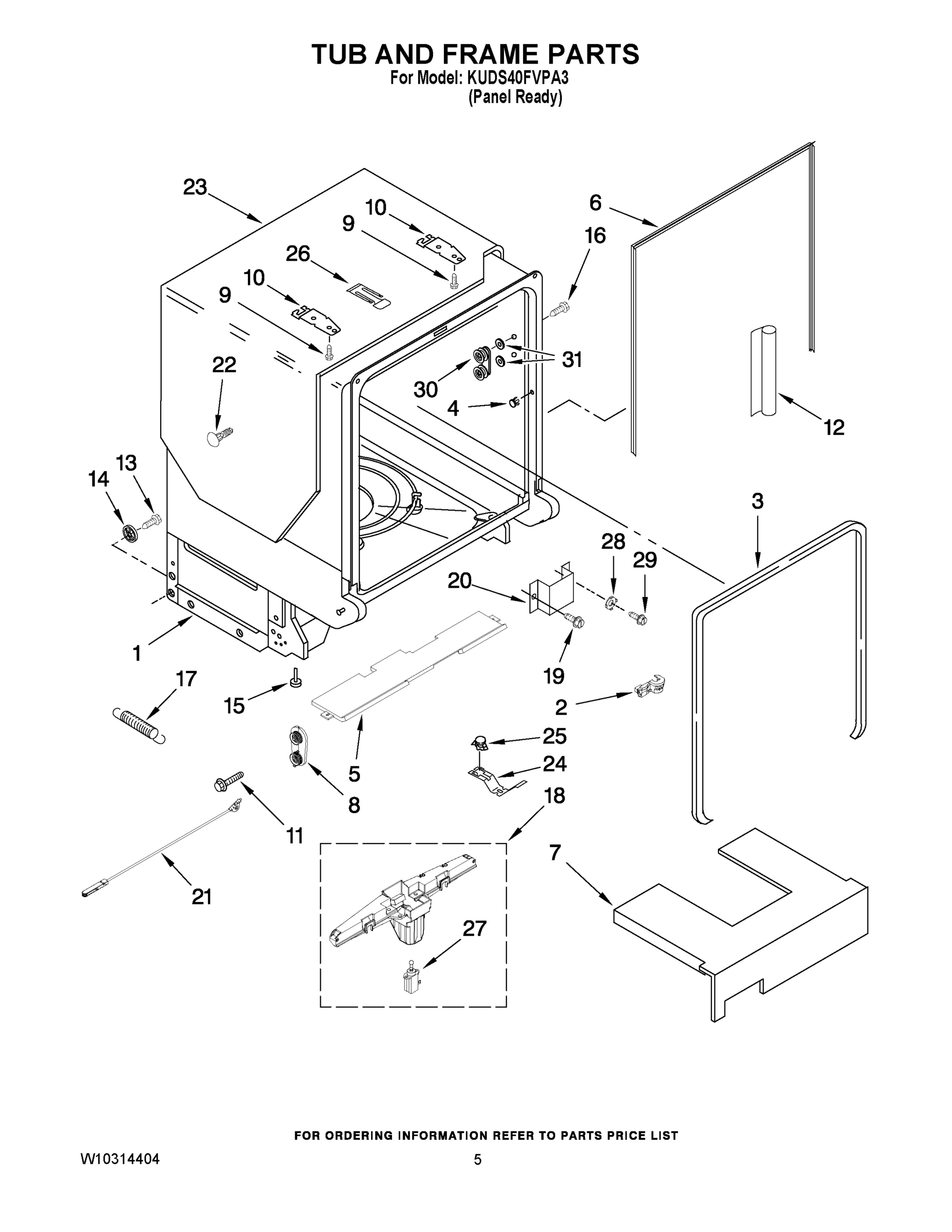 05 - TUB AND FRAME PARTS