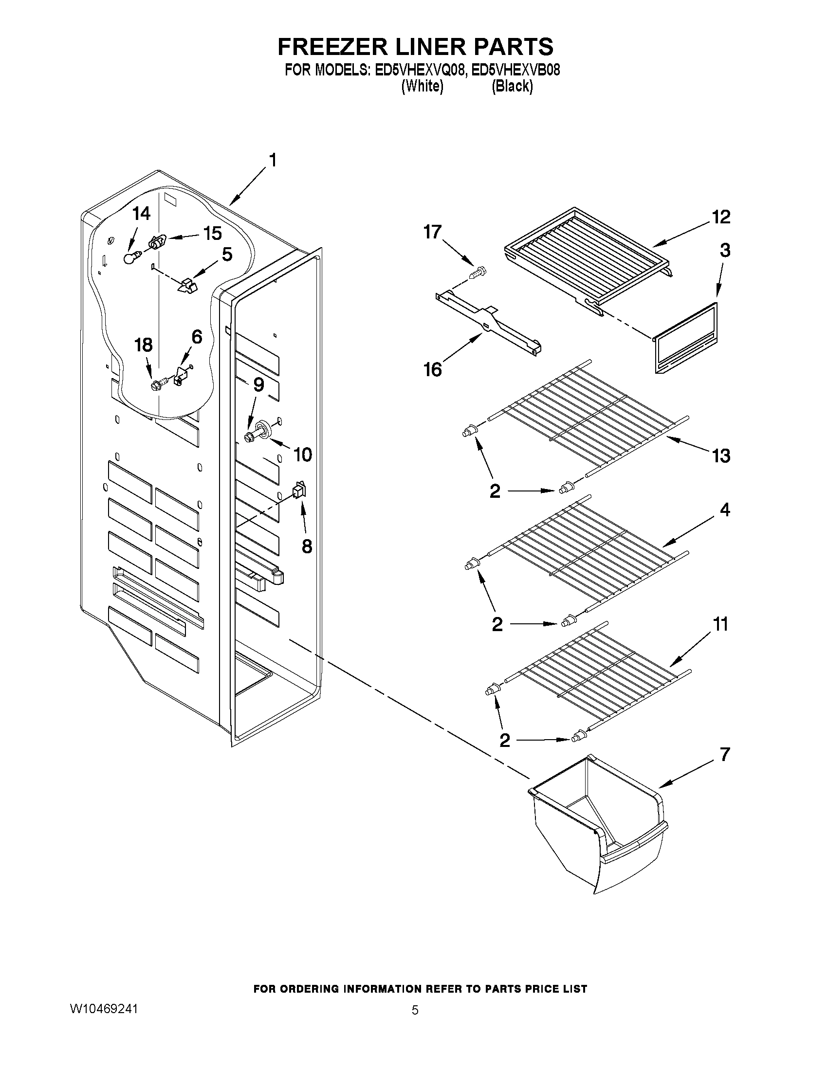 04 - FREEZER LINER PARTS