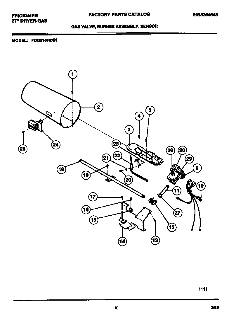 06 - GAS VALVE, BURNER ASSEMBLY, SENSOR
