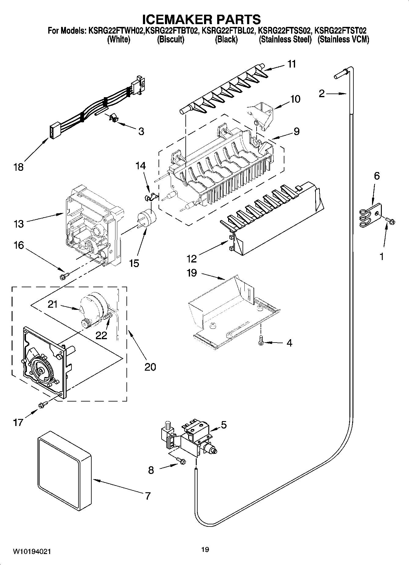 11 - ICEMAKER PARTS