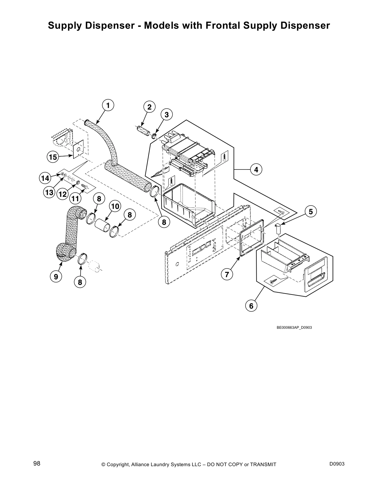 Supply Dispenser - Models with Frontal Supply Dispenser