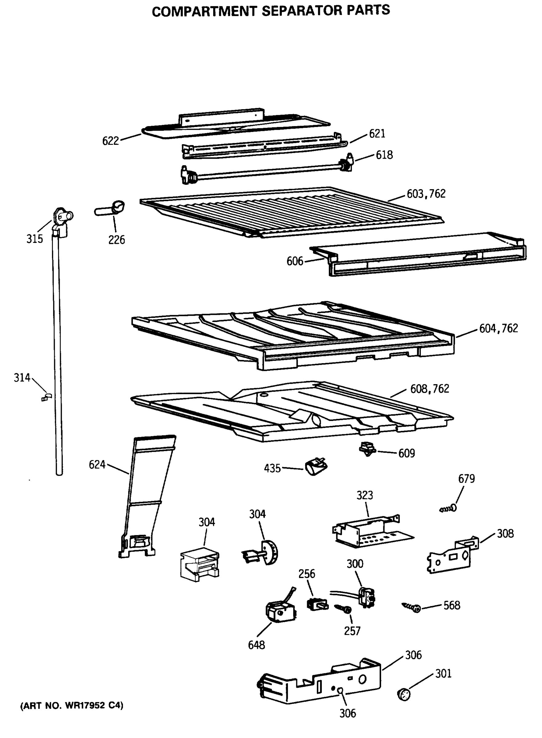 COMPARTMENT SEPARATOR PARTS