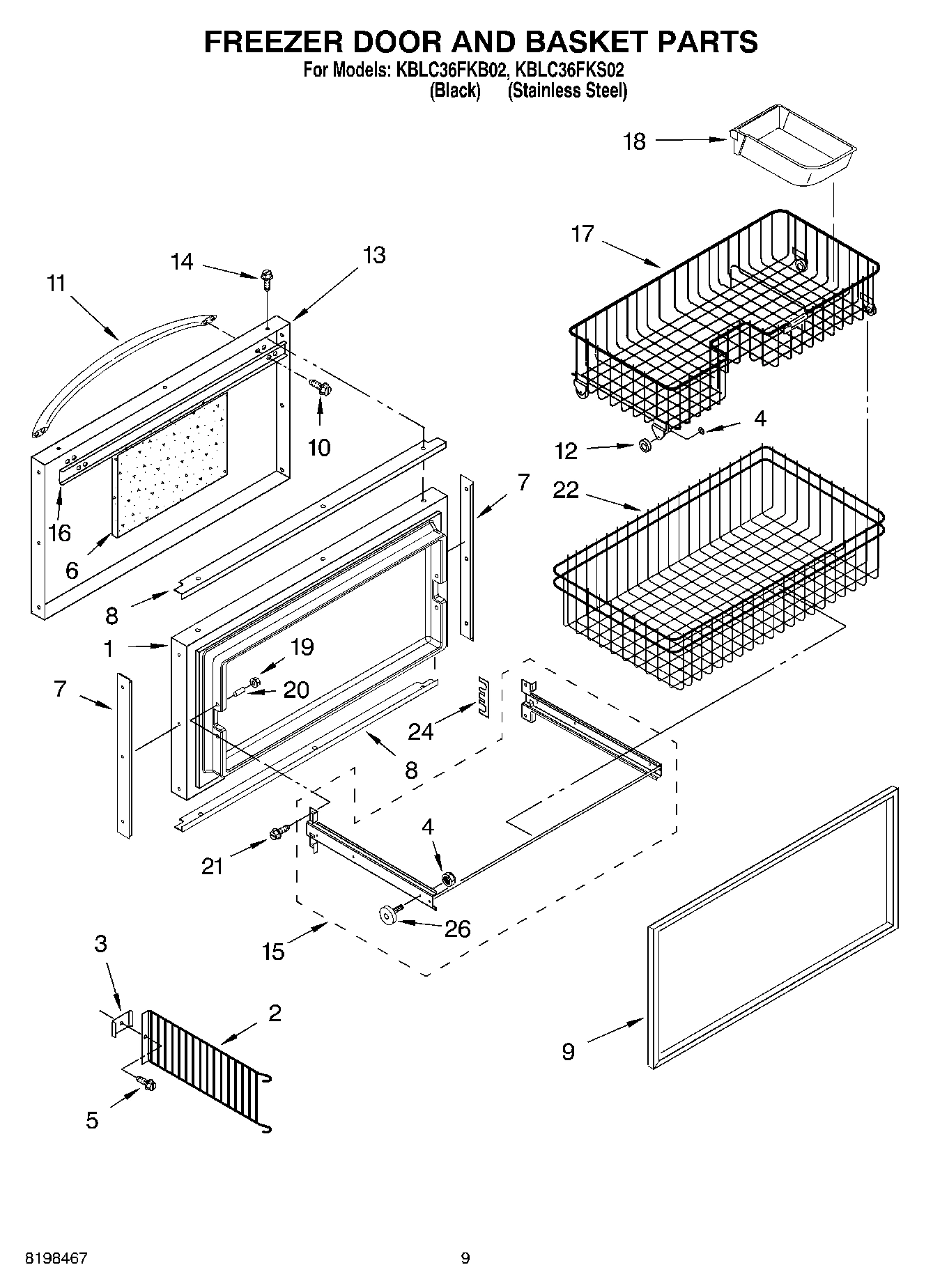 06 - FREEZER DOOR AND BASKET PARTS