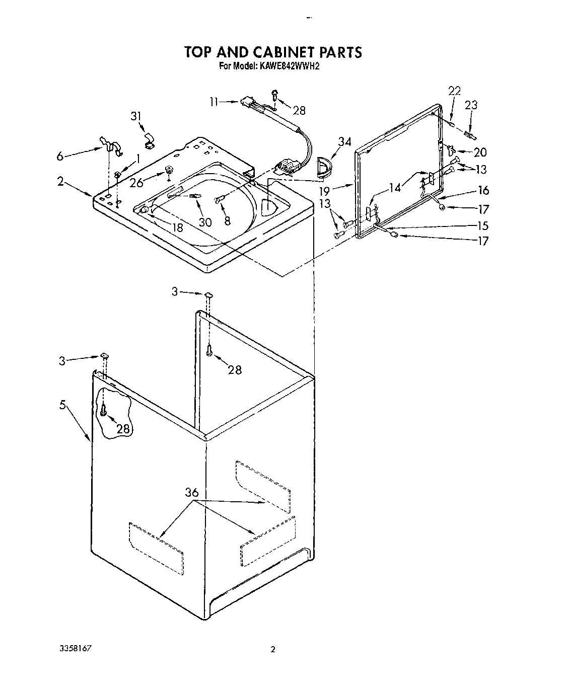 02 - TOP AND CABINET, LIT/OPTIONAL