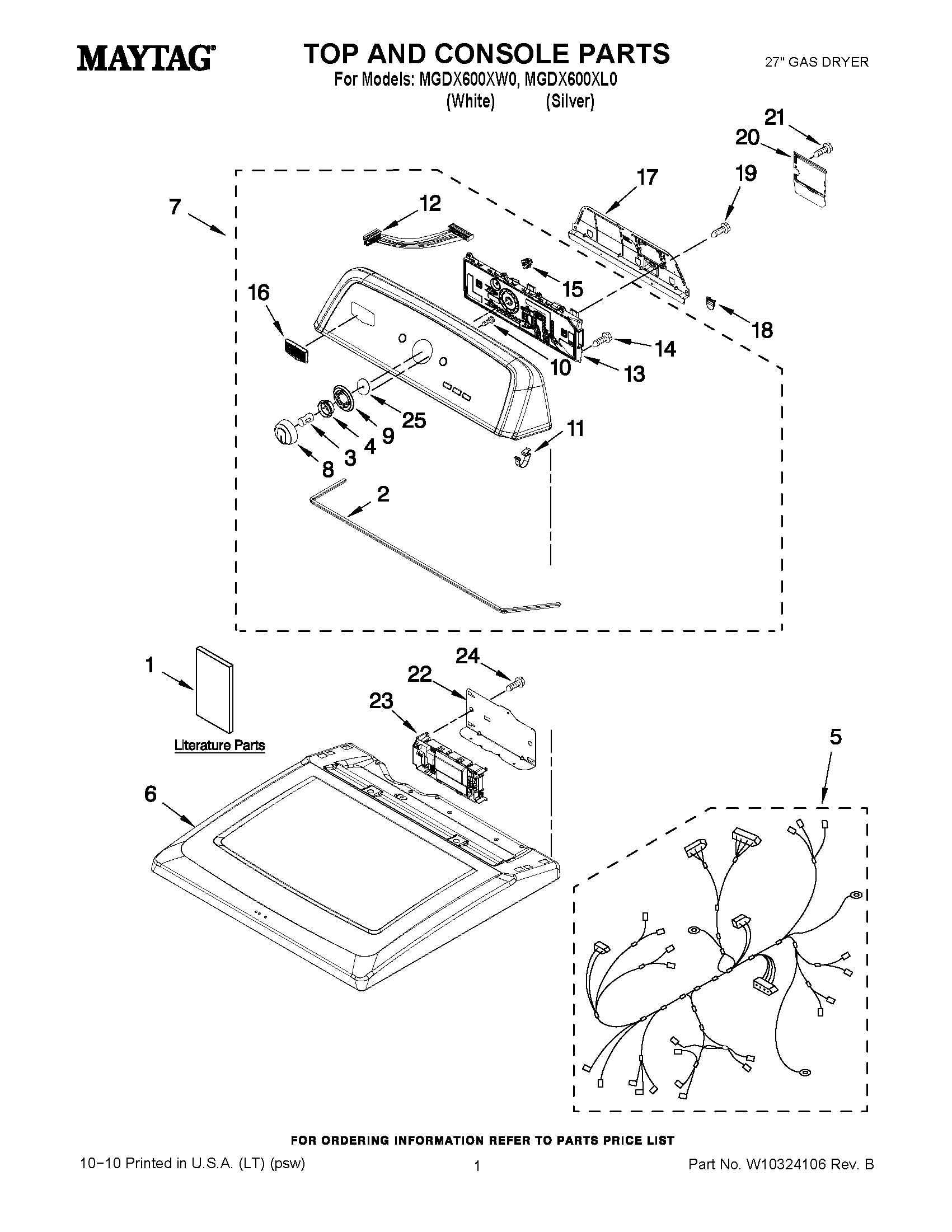 01 - TOP AND CONSOLE PARTS