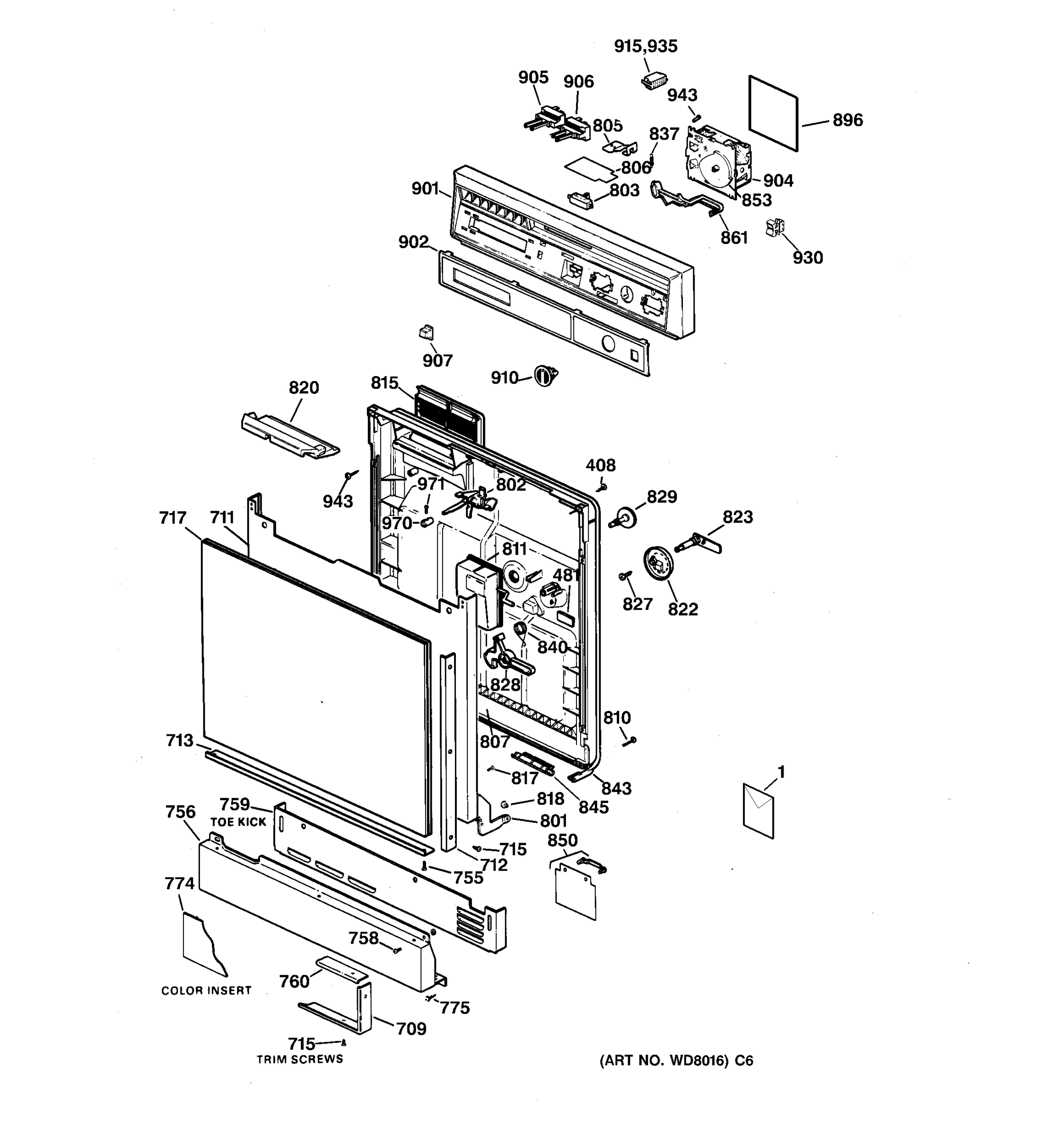 ESCUTCHEON & DOOR ASSEMBLY