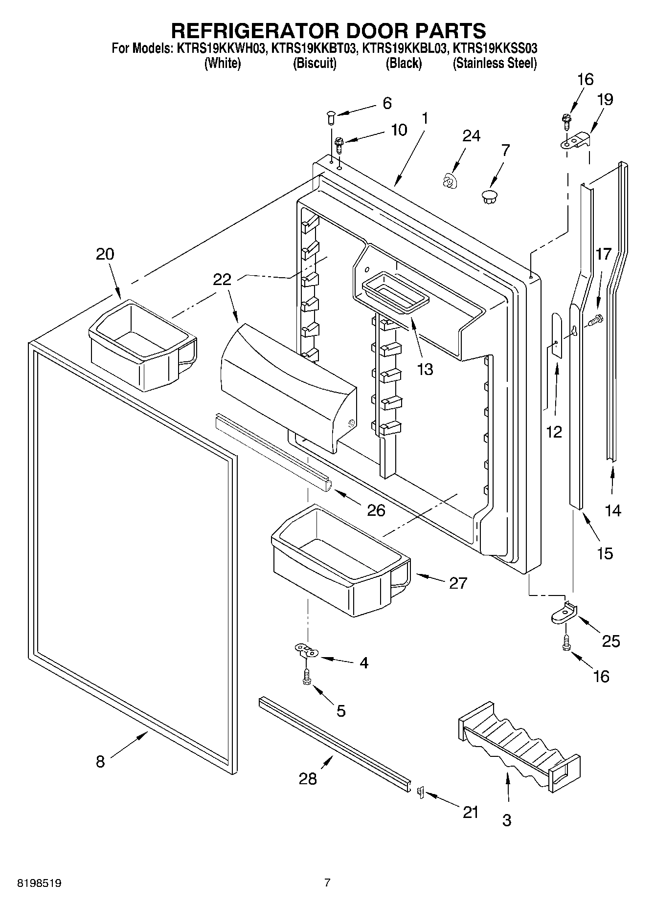 04 - REFRIGERATOR DOOR PARTS