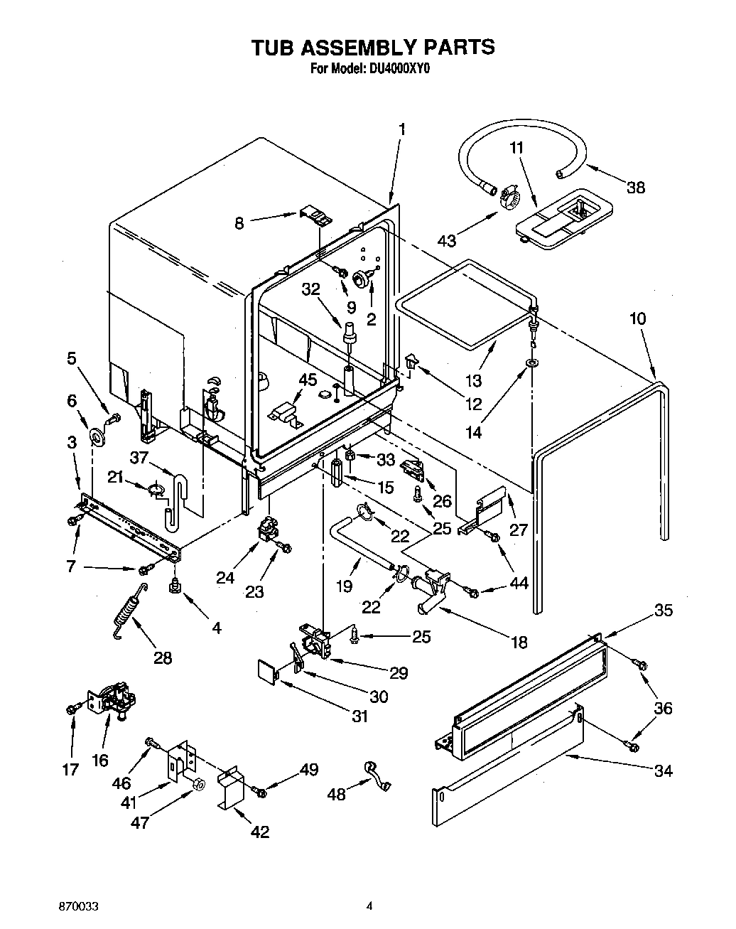 03 - TUB ASSEMBLY, LIT/OPTIONAL