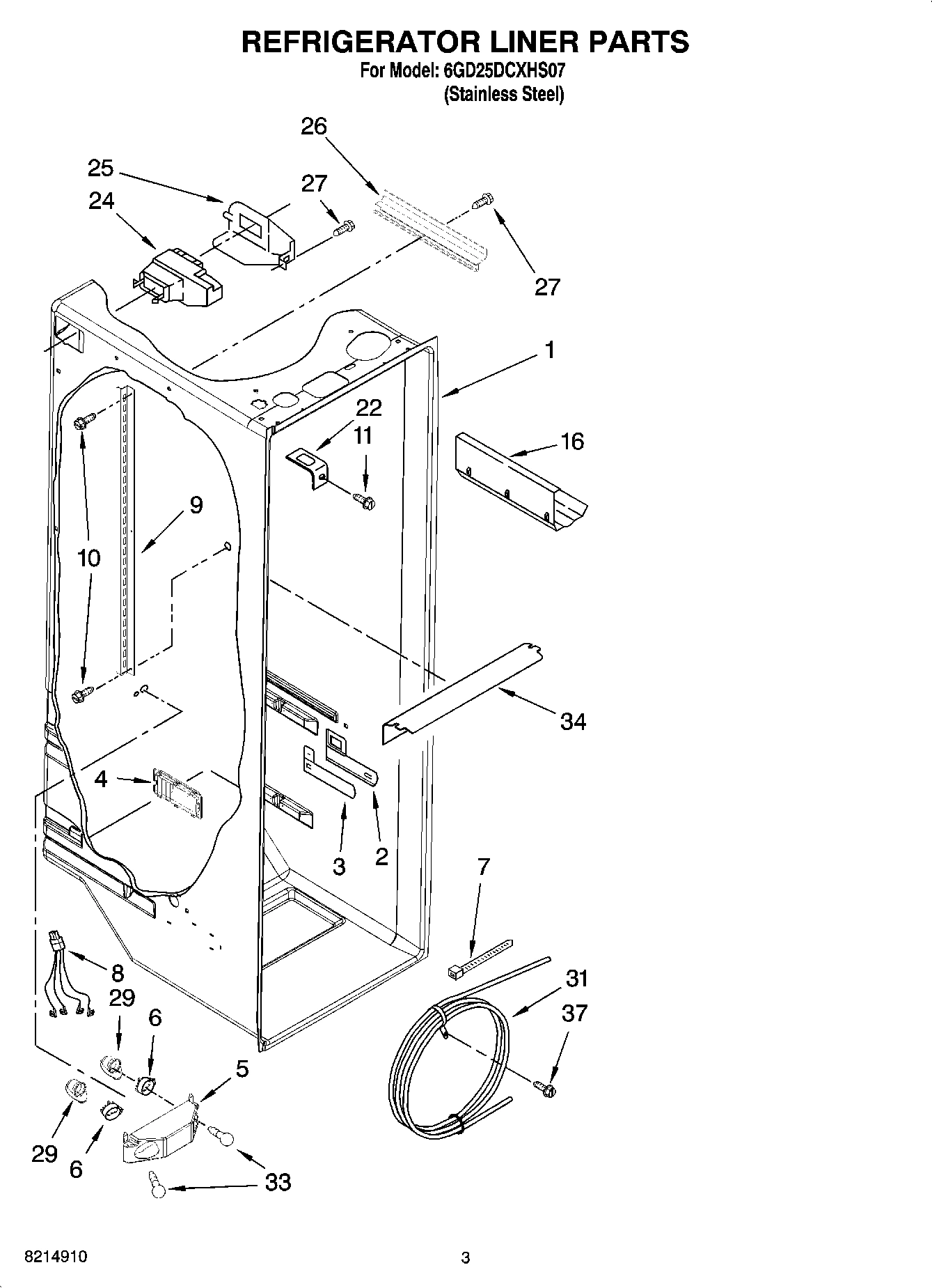 02 - REFRIGERATOR LINER PARTS