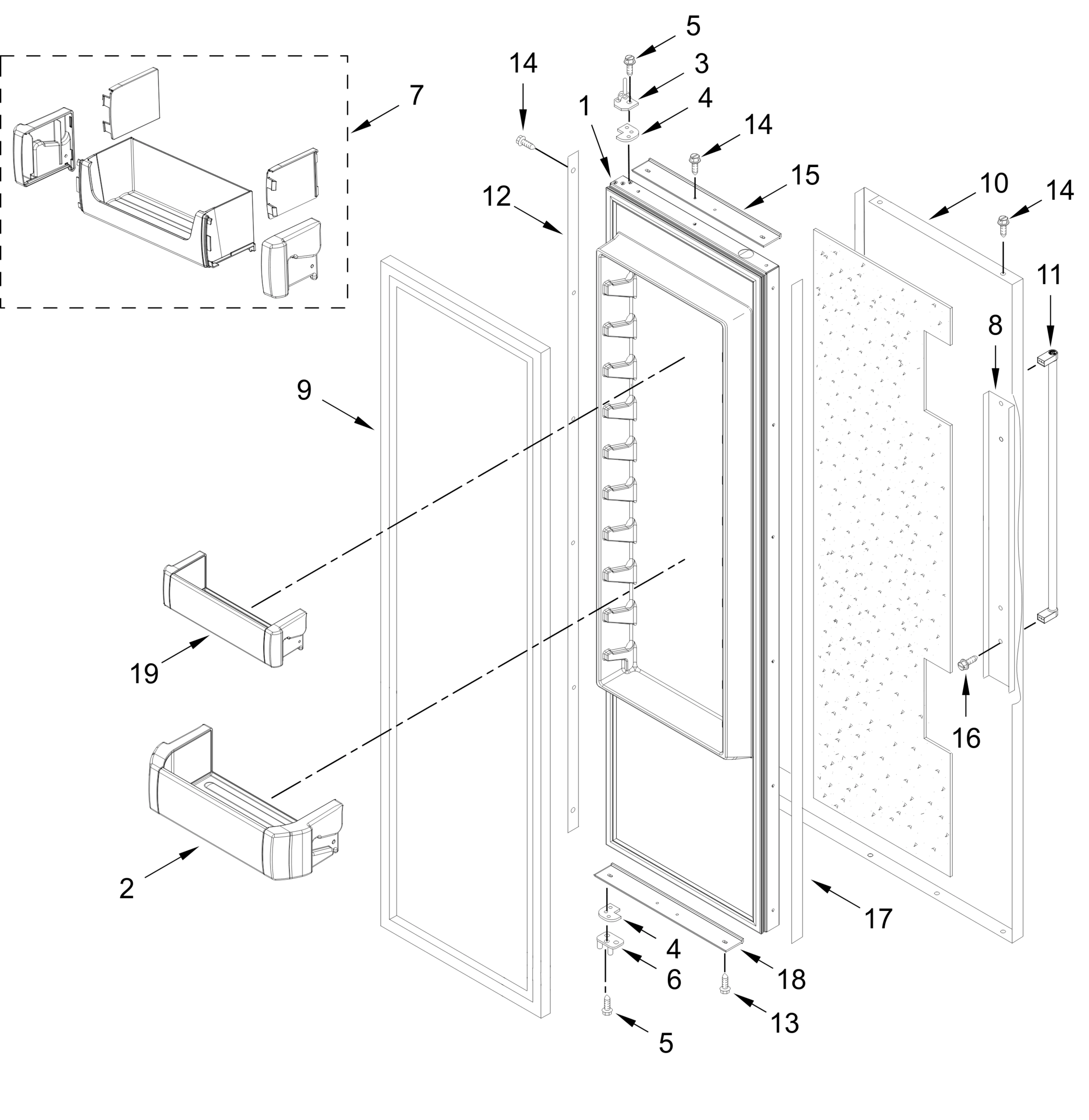 REFRIGERATOR DOOR PARTS