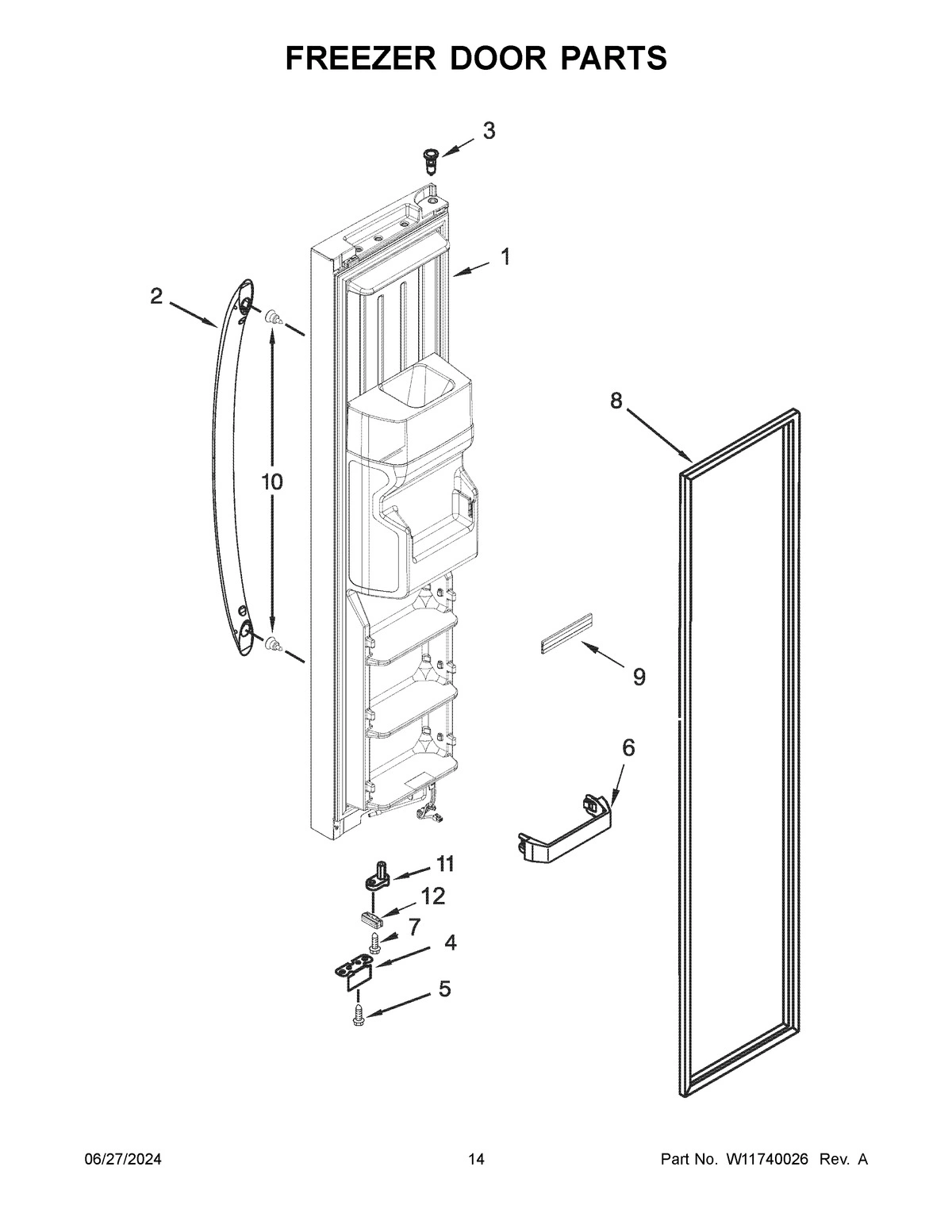 08 - FREEZER DOOR PARTS
