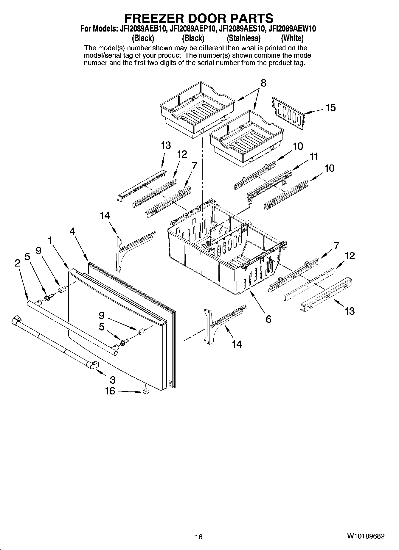 09 - FREEZER DOOR PARTS