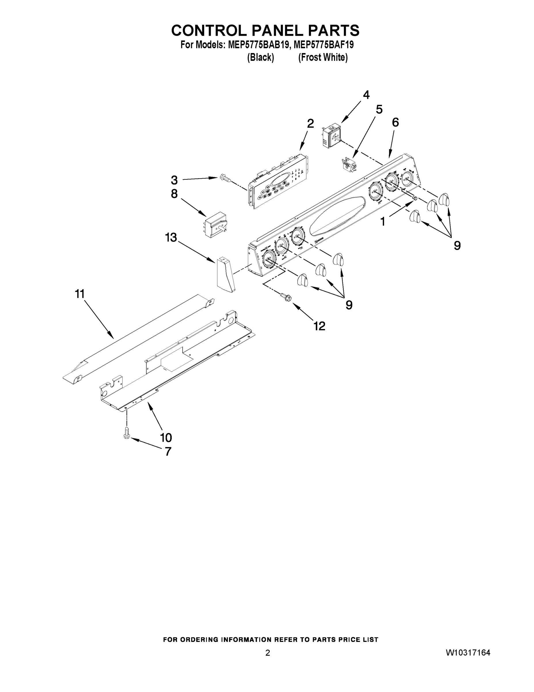 02 - CONTROL PANEL PARTS