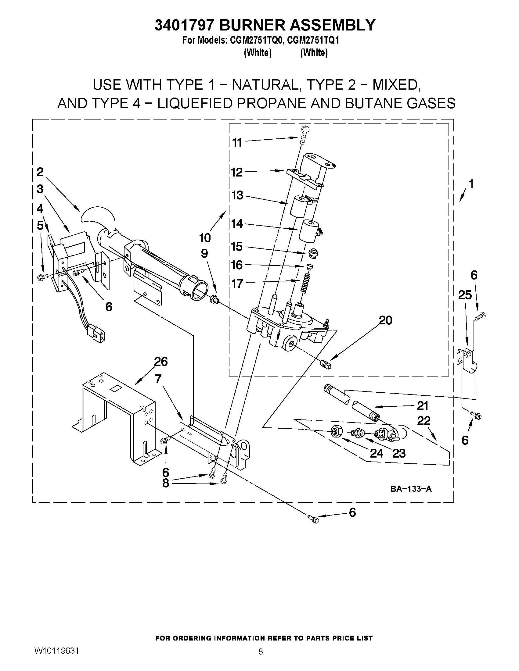 04 - 3401797 BURNER ASSEMBLY